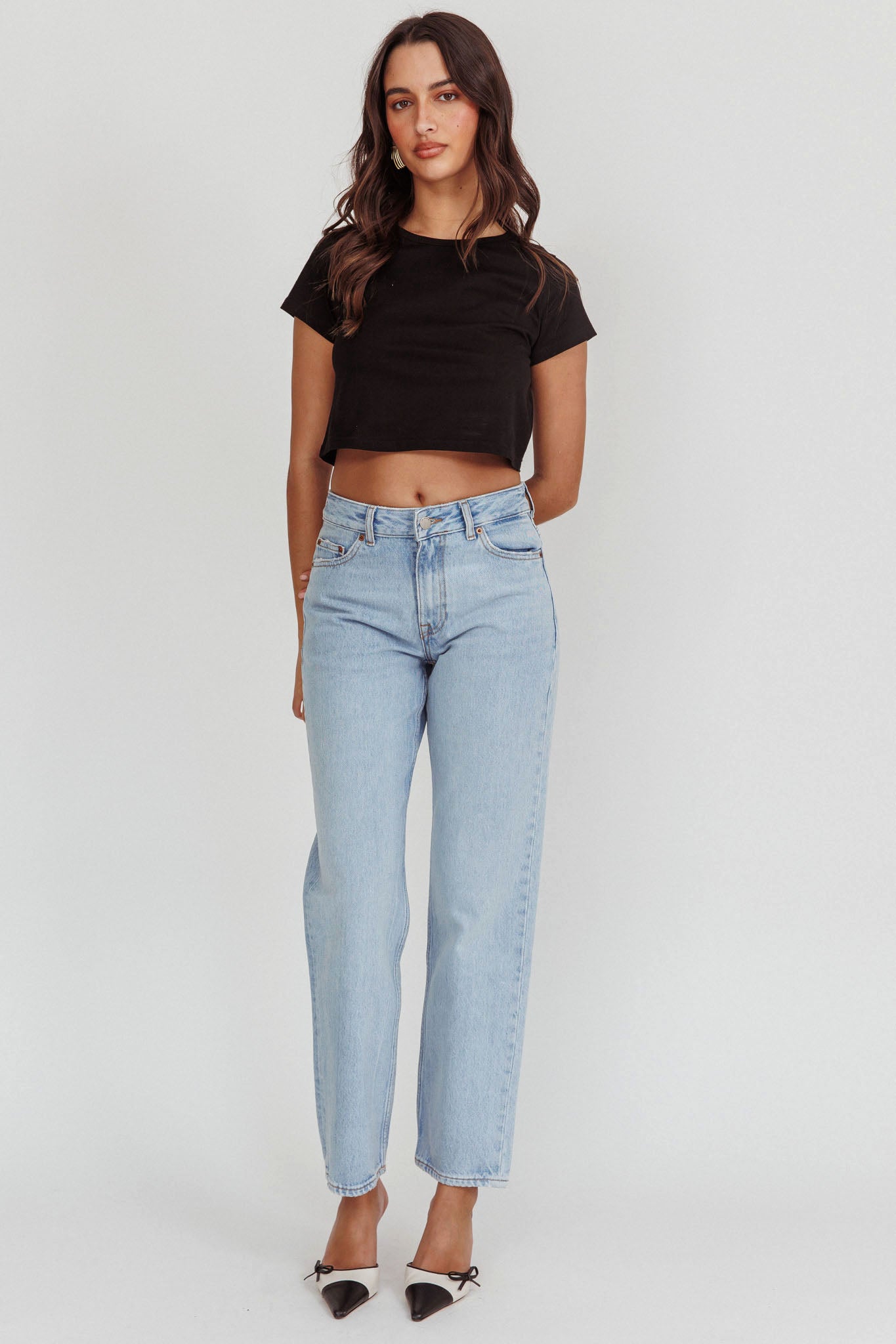 DR DENIM Arch Straight Jeans Stream Light Used by Selfie Leslie