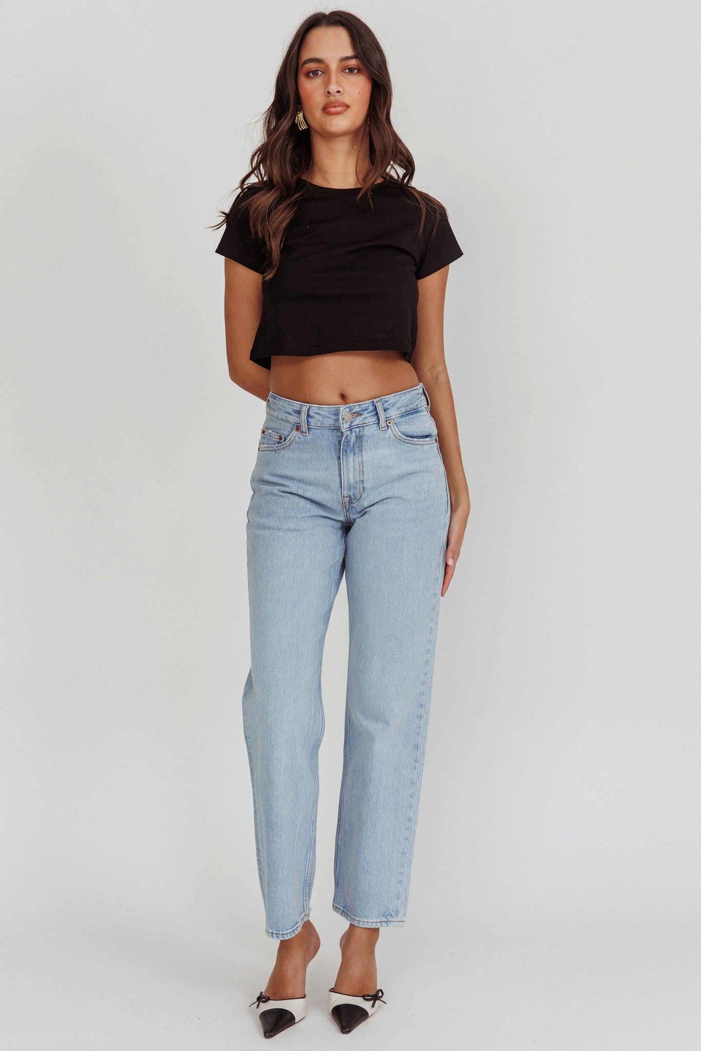 DR DENIM Arch Straight Jeans Stream Light Used by Selfie Leslie