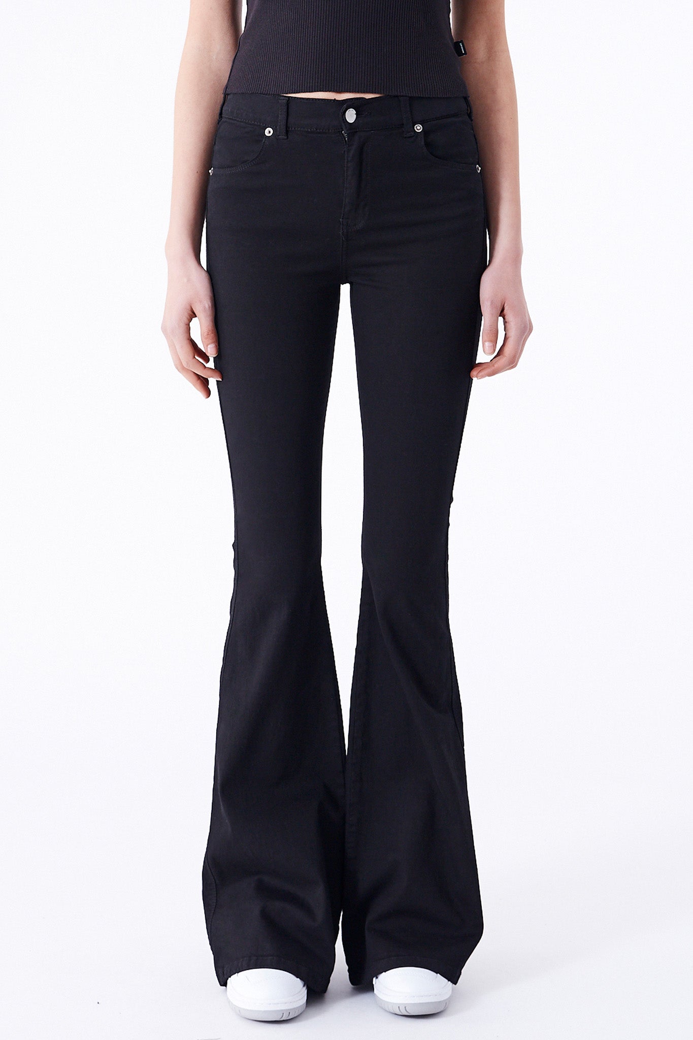 Flared Jeans Dr Denim Black High Waisted Jeans Dr Denim Moxy High