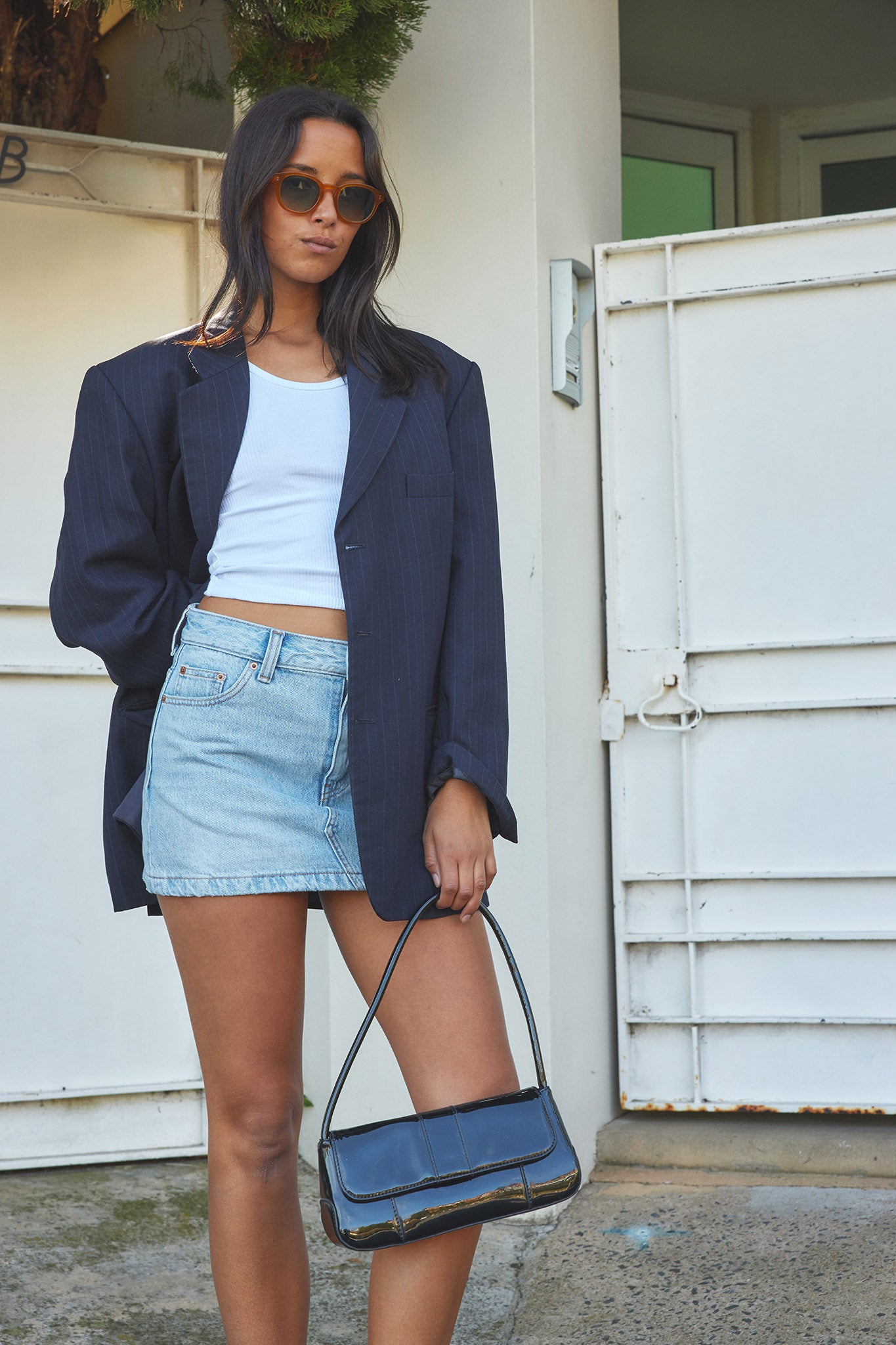 DR DENIM Ziggy Mid Skirt Light Blue by Selfie Leslie