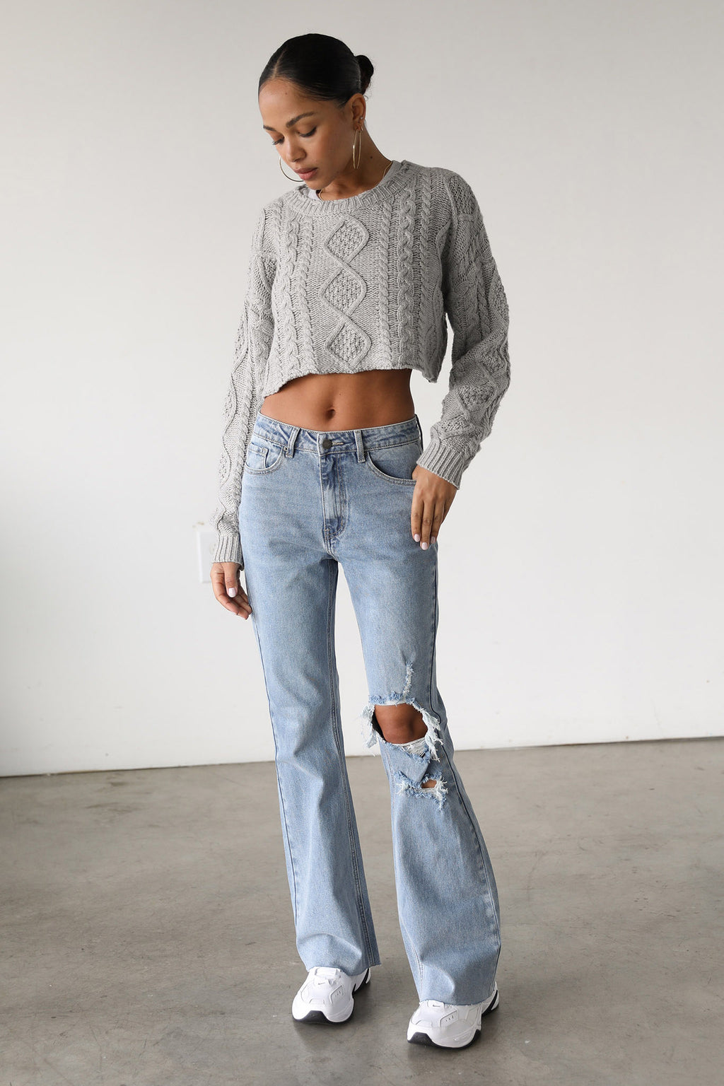DOGMA High Rise Flare Denim Jeans Medium Wash by Selfie Leslie