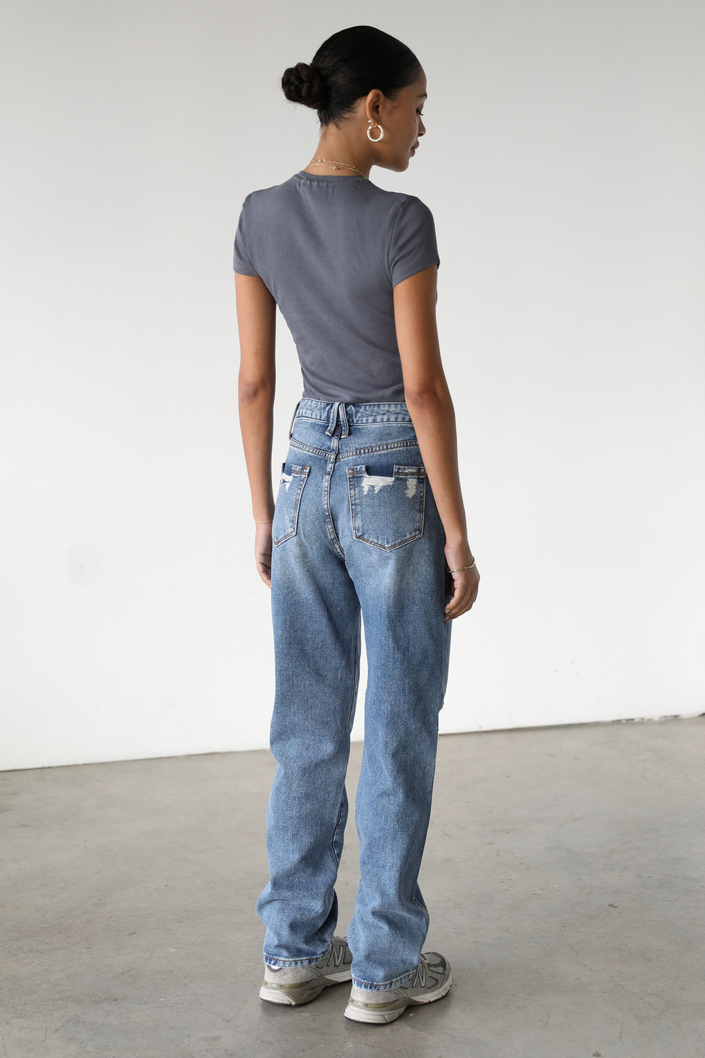 DOGMA High Rise Straight Leg Denim Jeans Dark Wash by Selfie Leslie