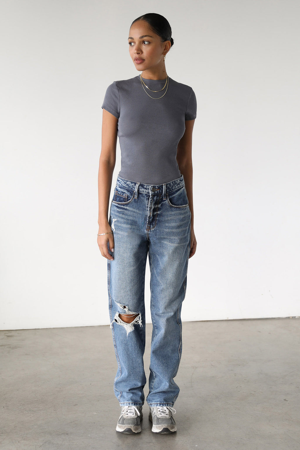 DOGMA High Rise Straight Leg Denim Jeans Dark Wash by Selfie Leslie