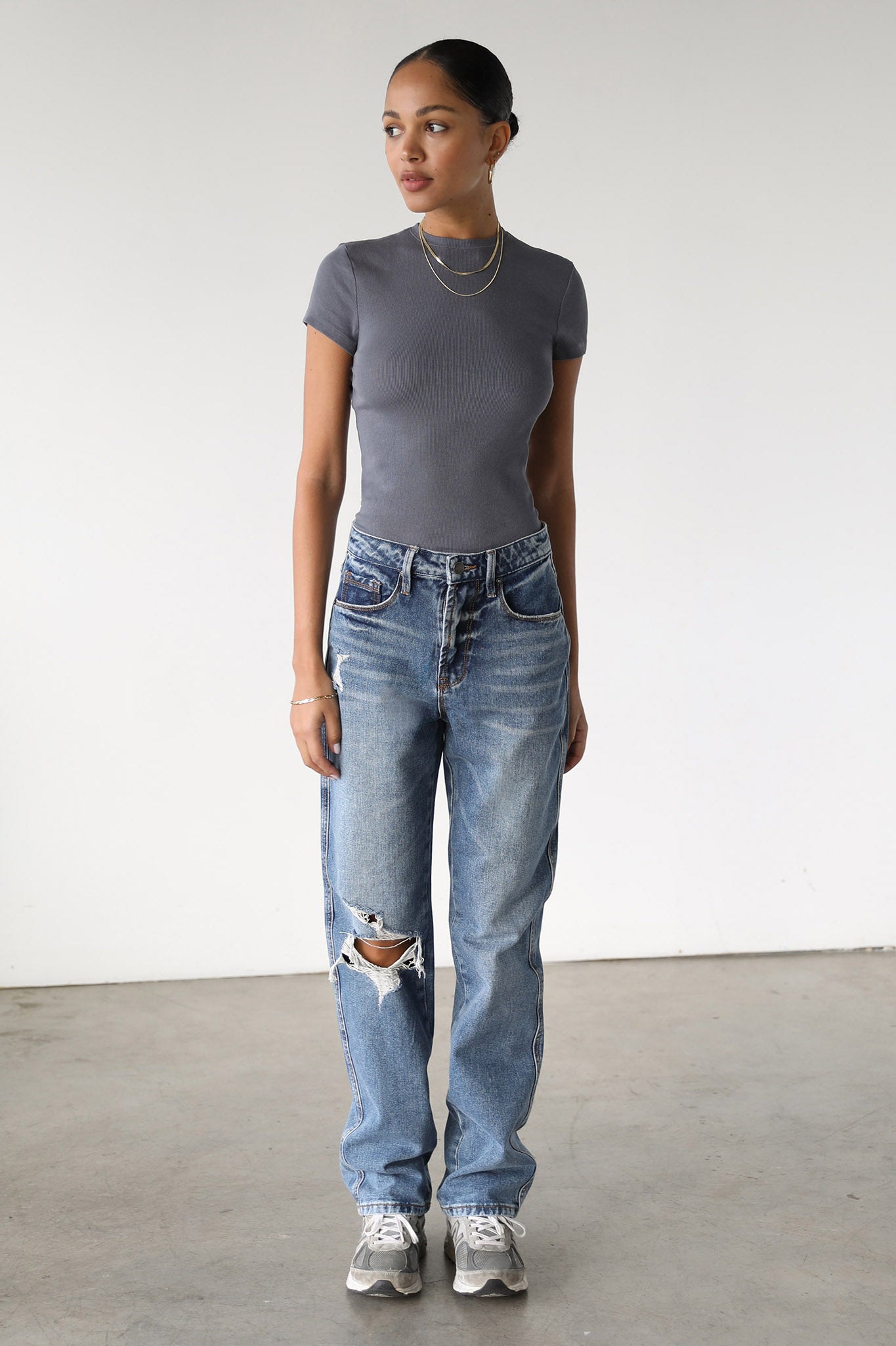 DOGMA High Rise Straight Leg Denim Jeans Dark Wash by Selfie Leslie