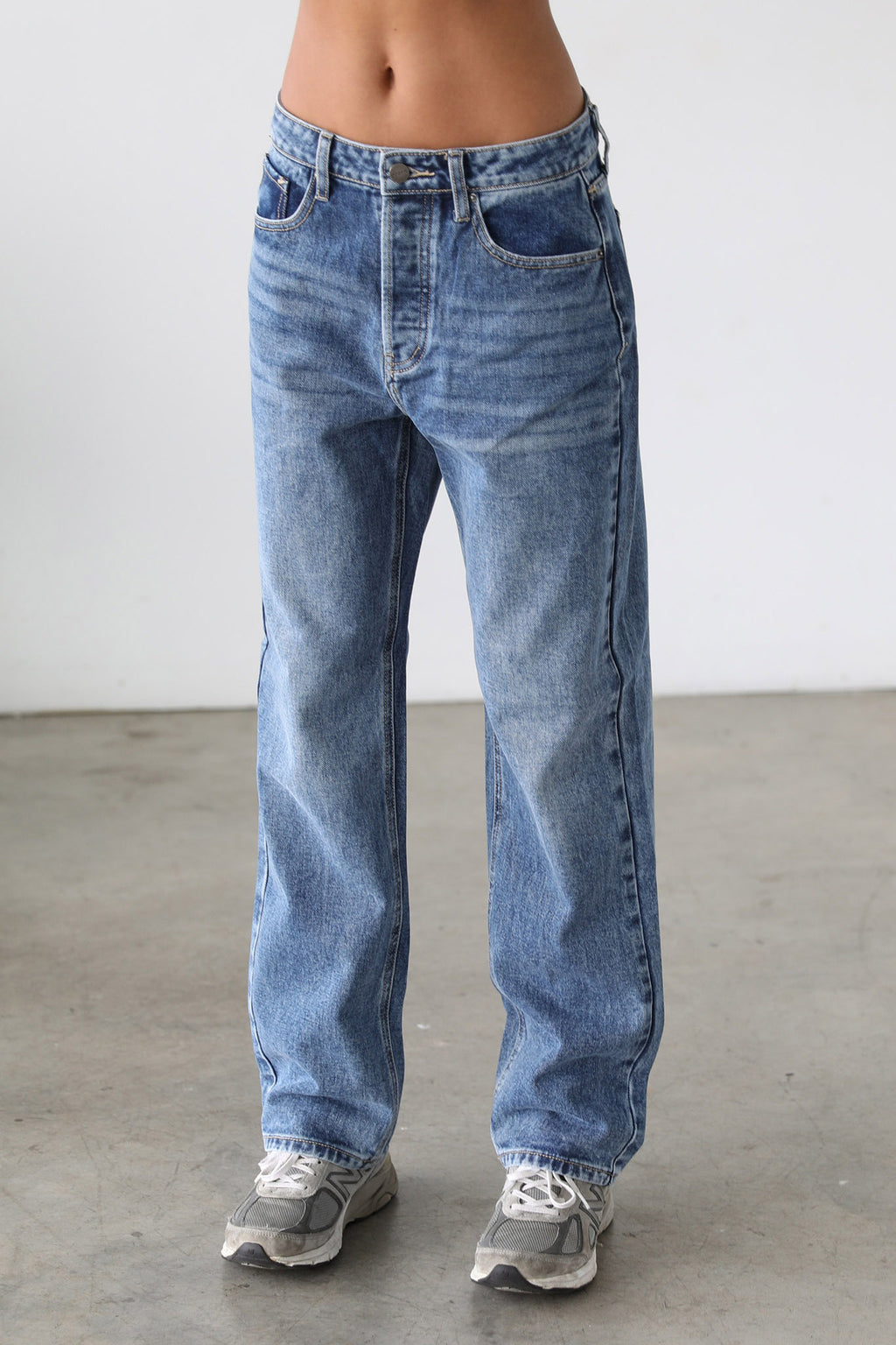 DOGMA Classic High Rise Straight Leg Denim Jeans Dark Wash by Selfie Leslie
