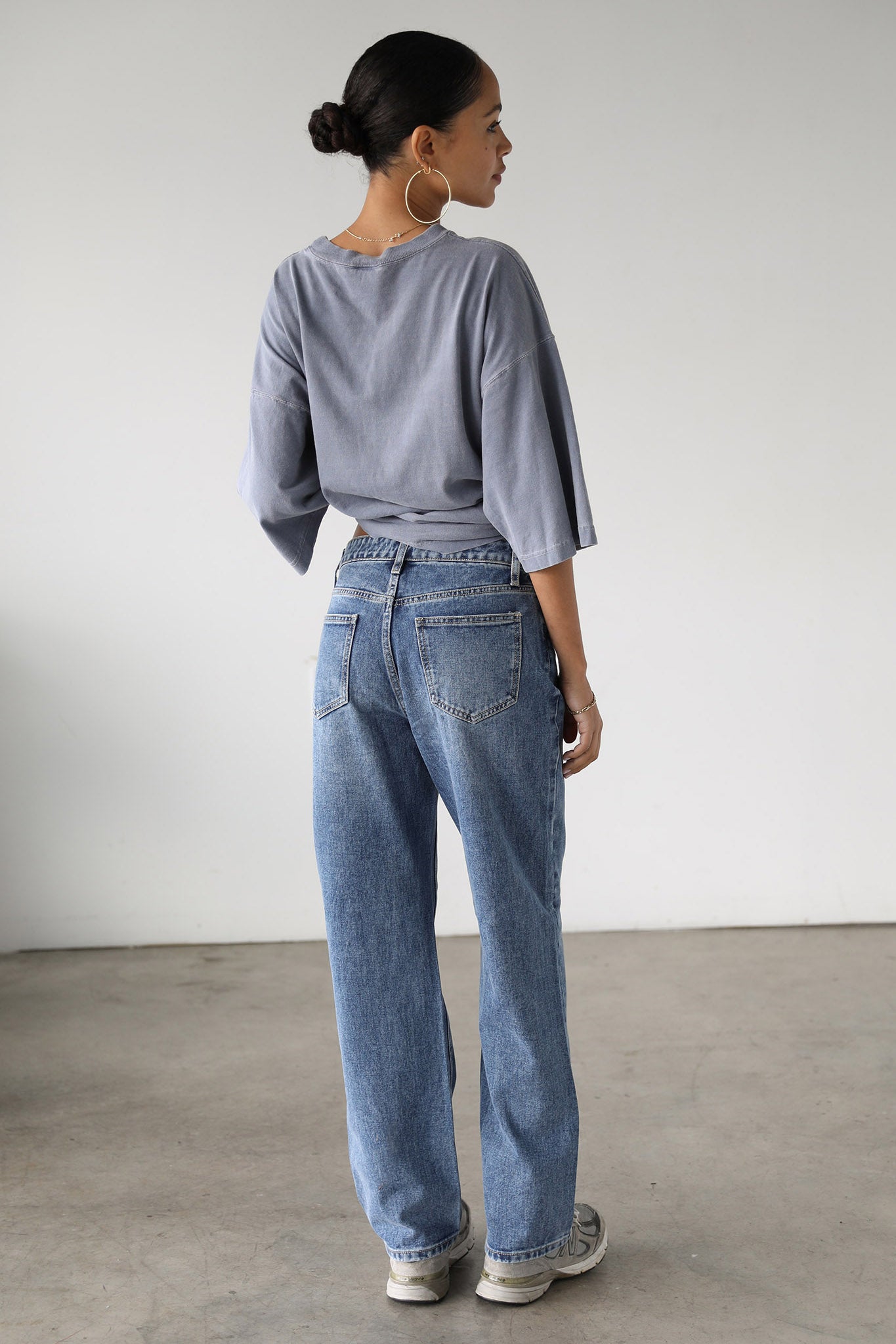 DOGMA Classic High Rise Straight Leg Denim Jeans Dark Wash by Selfie Leslie