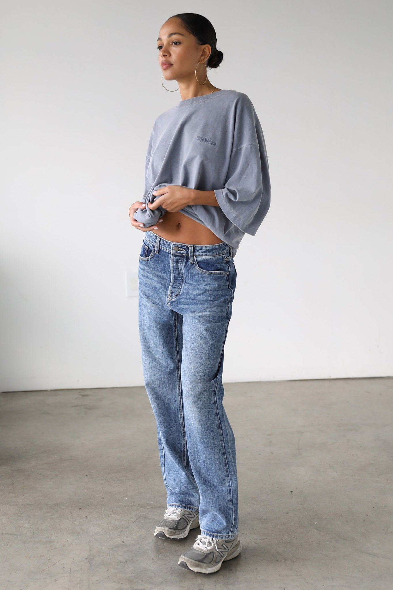 DOGMA Classic High Rise Straight Leg Denim Jeans Dark Wash by Selfie Leslie