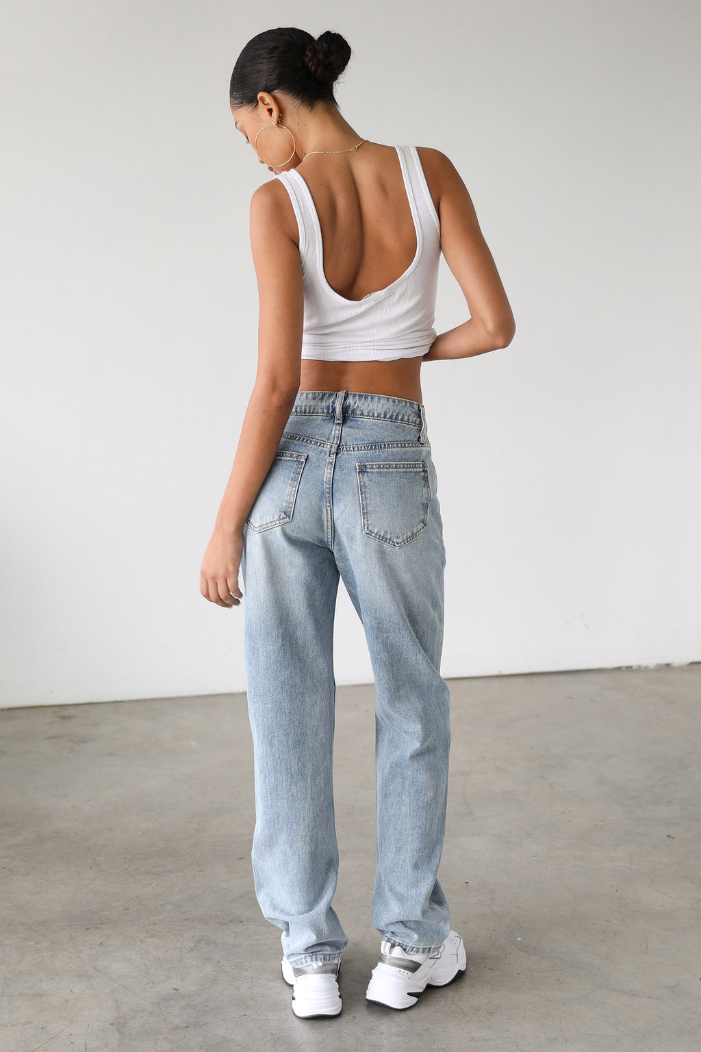 DOGMA Classic High Rise Straight Leg Denim Jeans Light Wash by Selfie Leslie