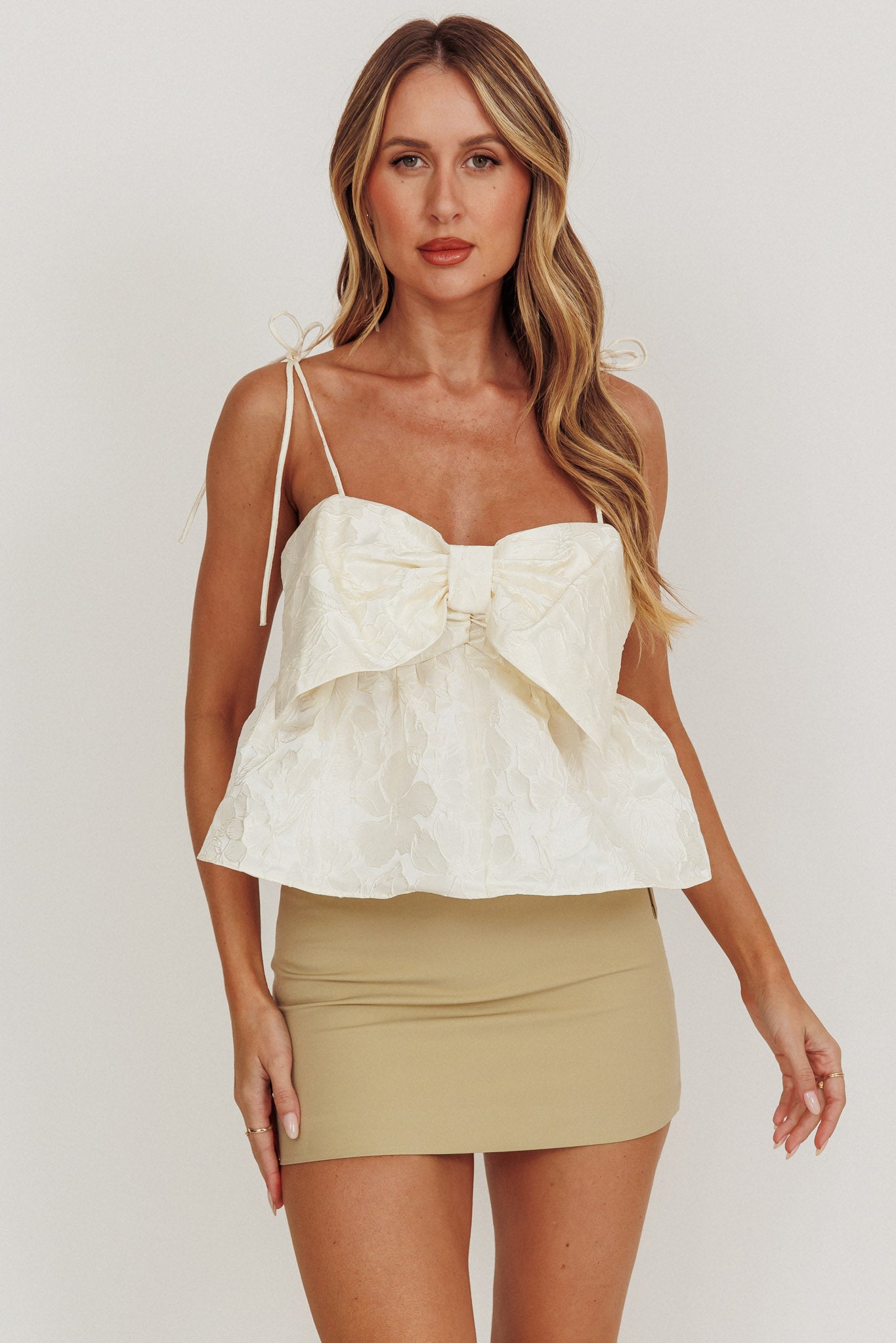 Angie Babydoll Top Ivory– Selfie Leslie