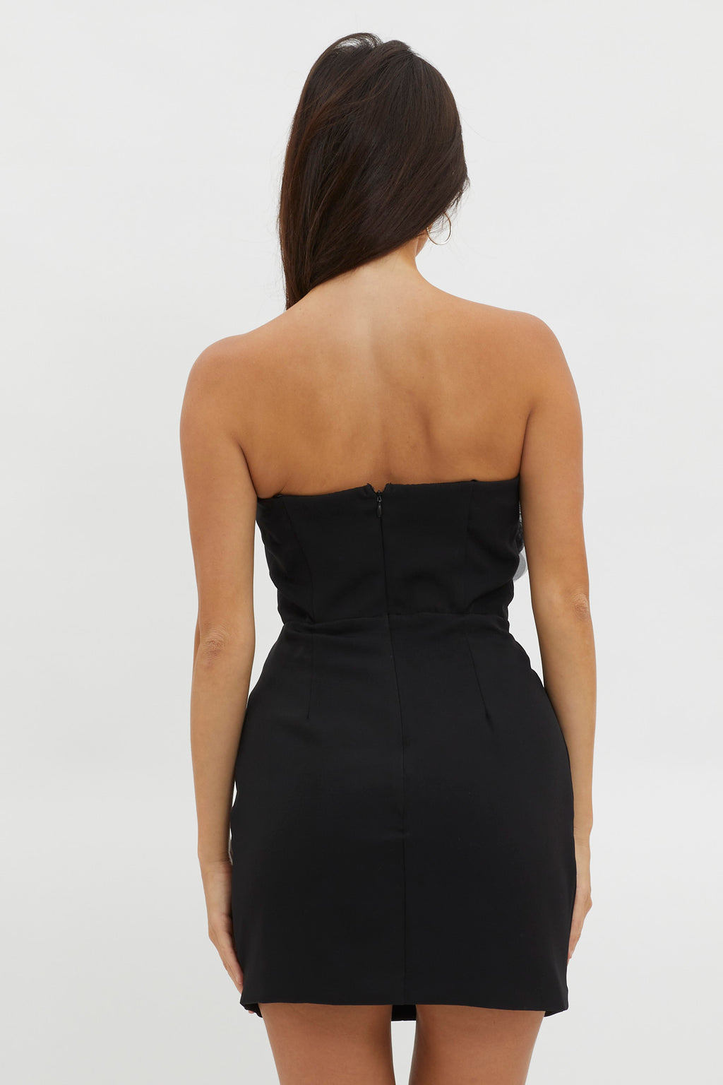 Magic At Night Embellished Bodice Dress Black by Selfie Leslie