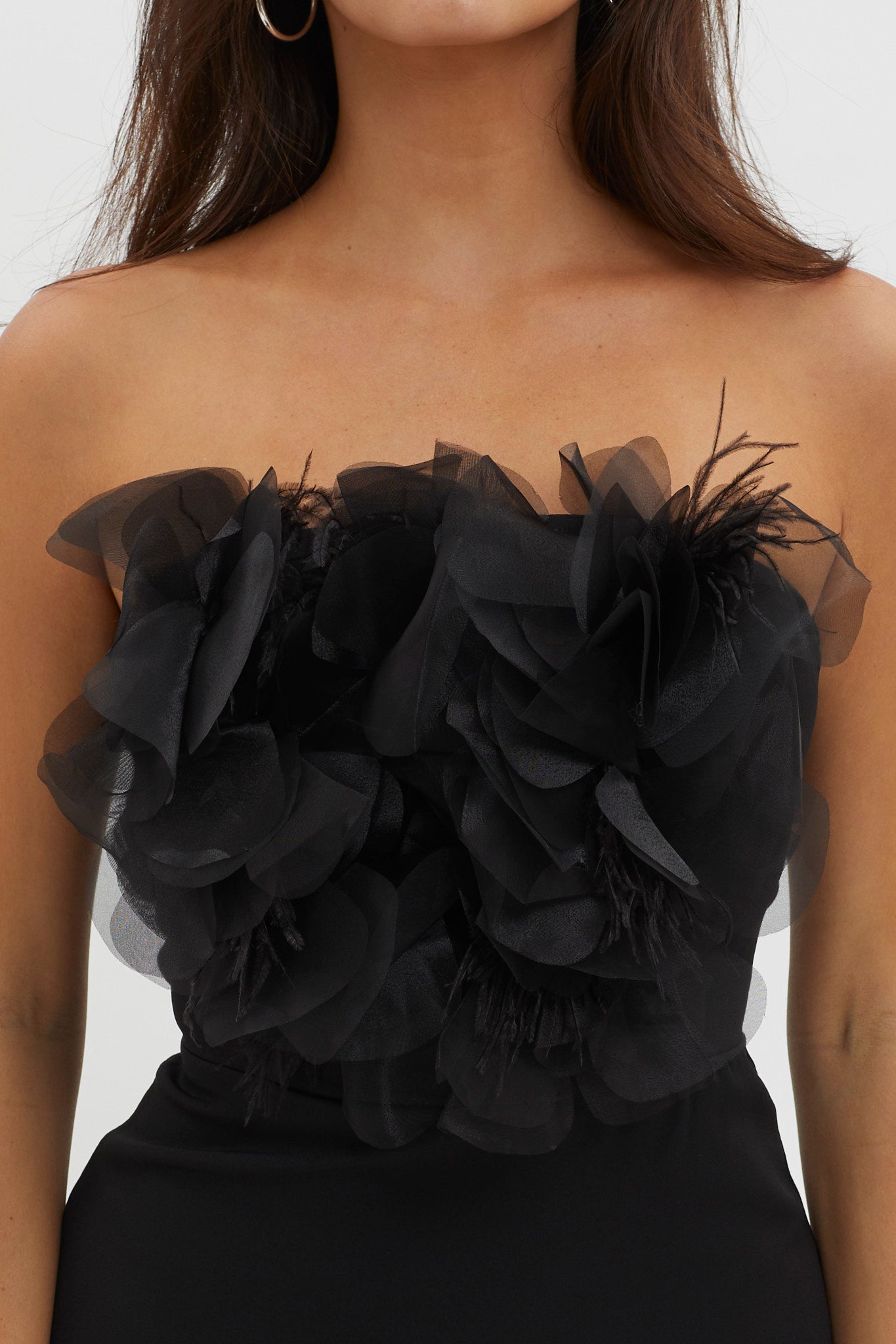 Magic At Night Embellished Bodice Dress Black by Selfie Leslie