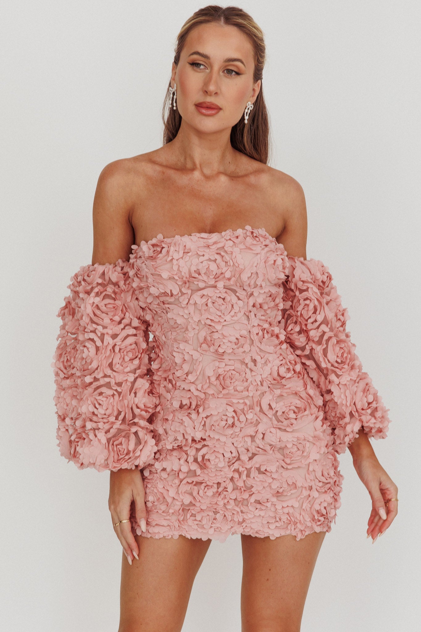 ♡ RoseMuse Off shoulder lace mini o/p ♡ Off shoulder lace mini o/p – BUNNY APARTMENT