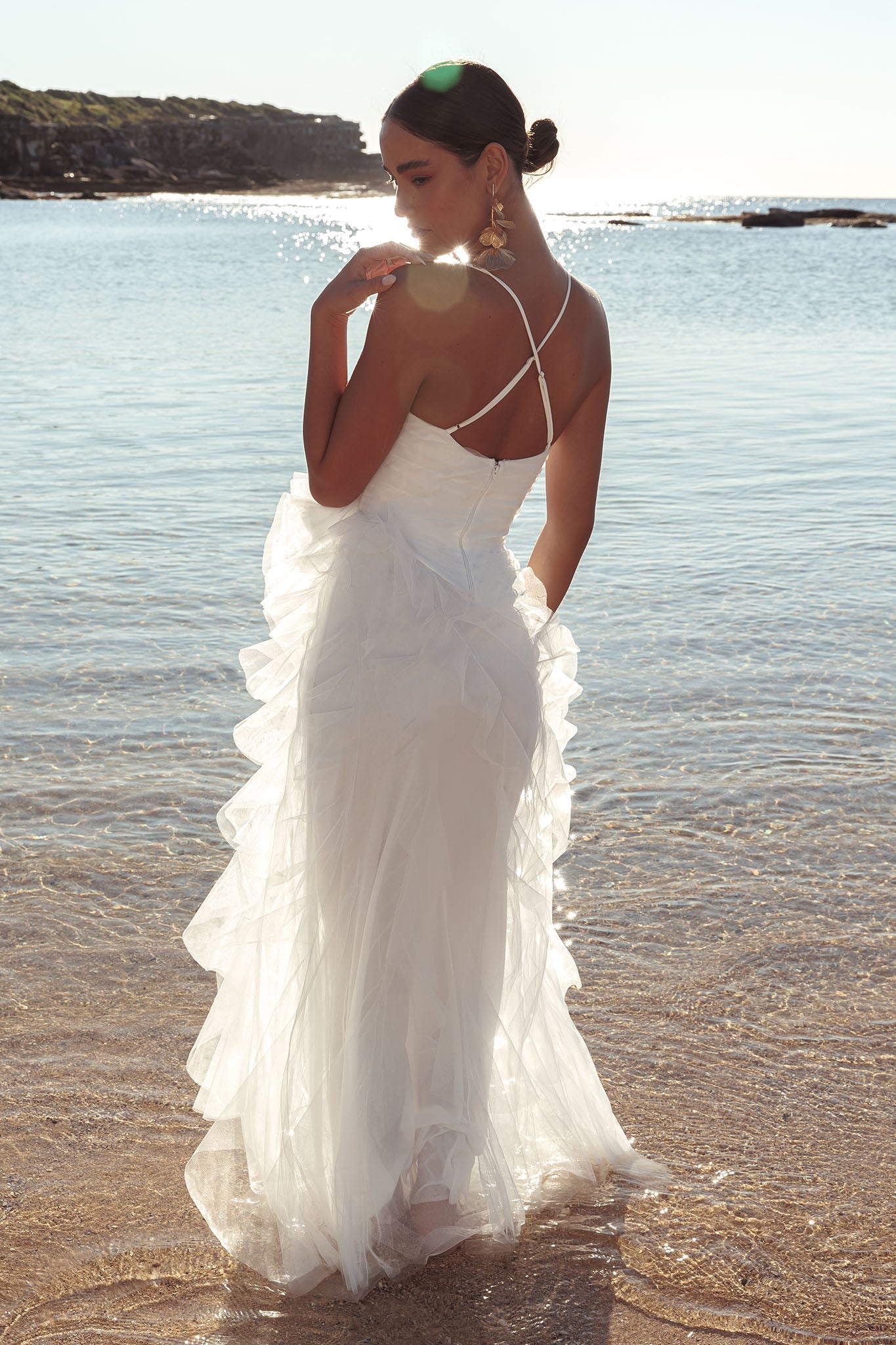 Sun To Me Tulle Maxi Dress Off White by Selfie Leslie