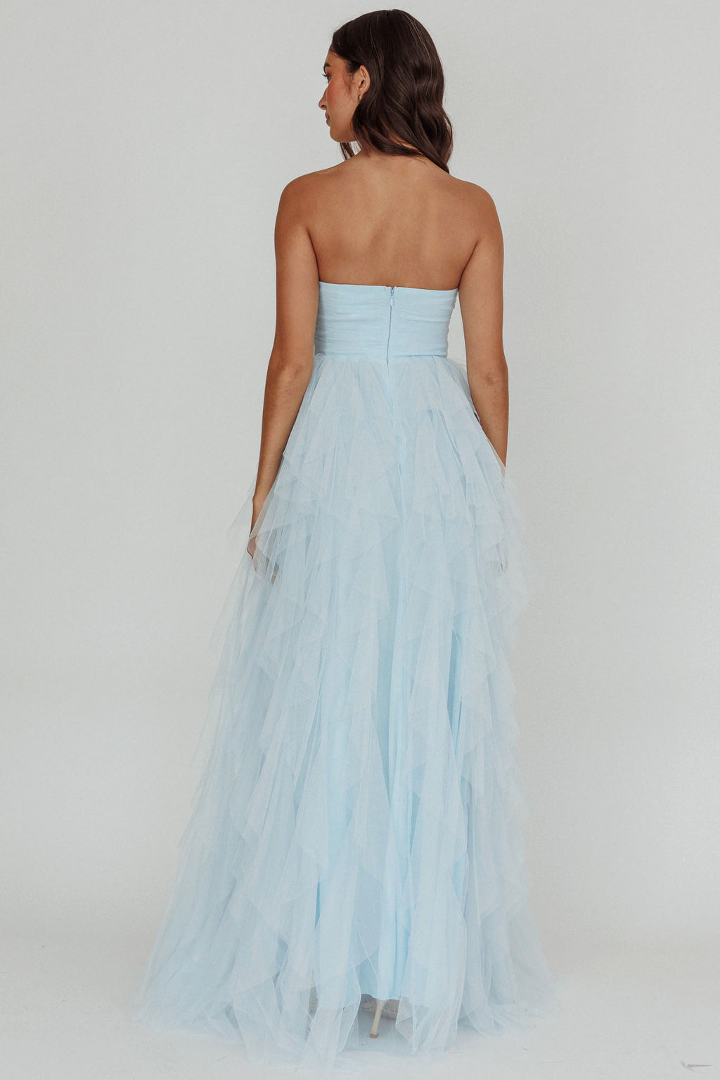 Rori Tulle Cascade Maxi Dress Blue by Selfie Leslie