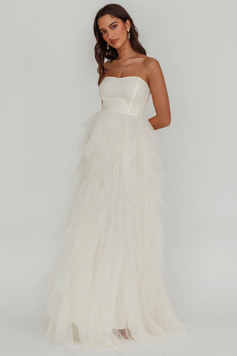 Rori Tulle Cascade Maxi Dress Orchid main image 1