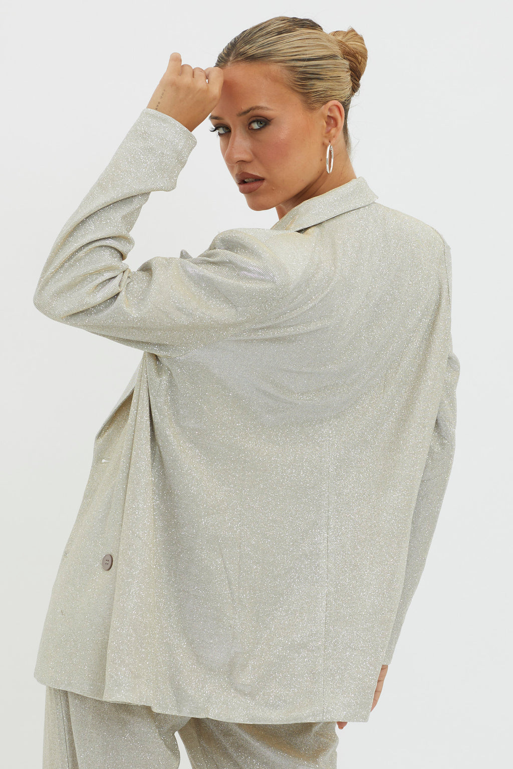 Joyeux Notch Lapel Jacket Champagne by Selfie Leslie