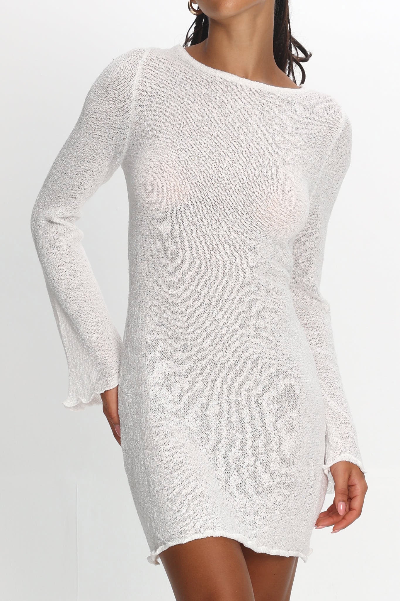 Carousel Backless Knit Mini Dress White– Selfie Leslie