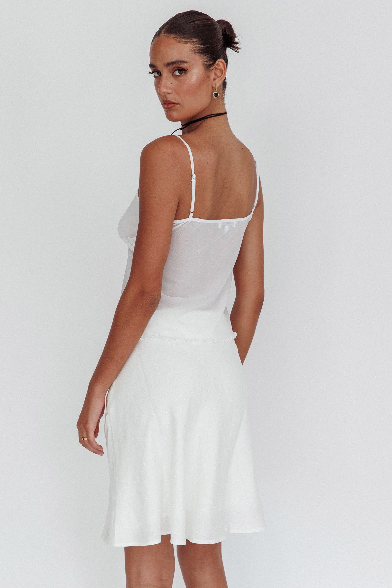 Emotional Knee Length Skirt Off White | Selfie Leslie Emotional Knee Length Skirt Off White | Selfie Leslie