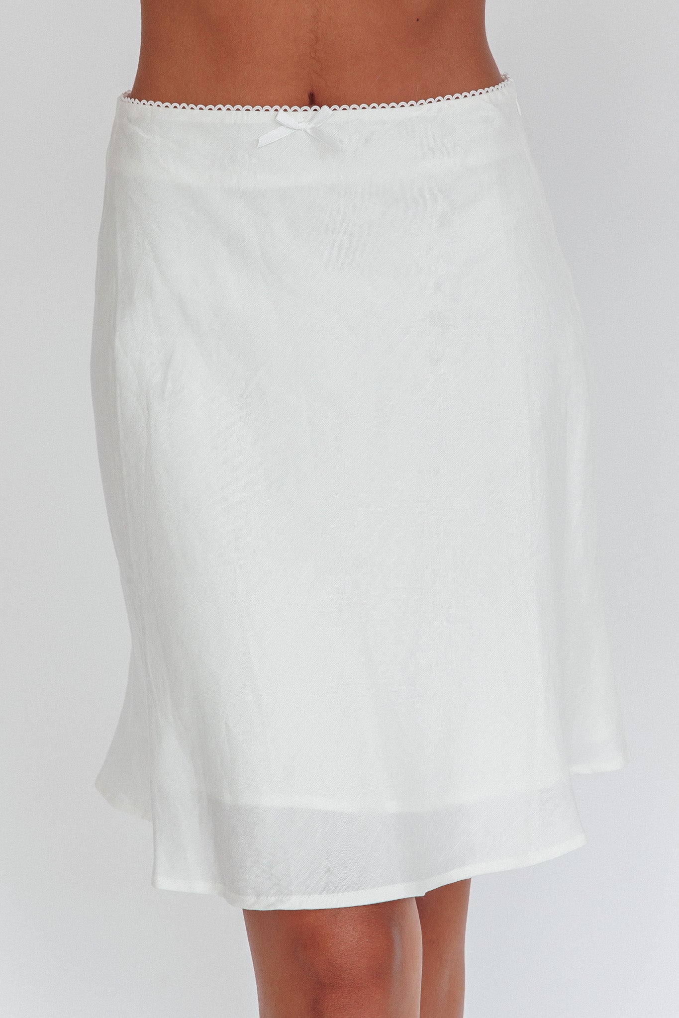 Shop the Emotional Knee Length Skirt Off White