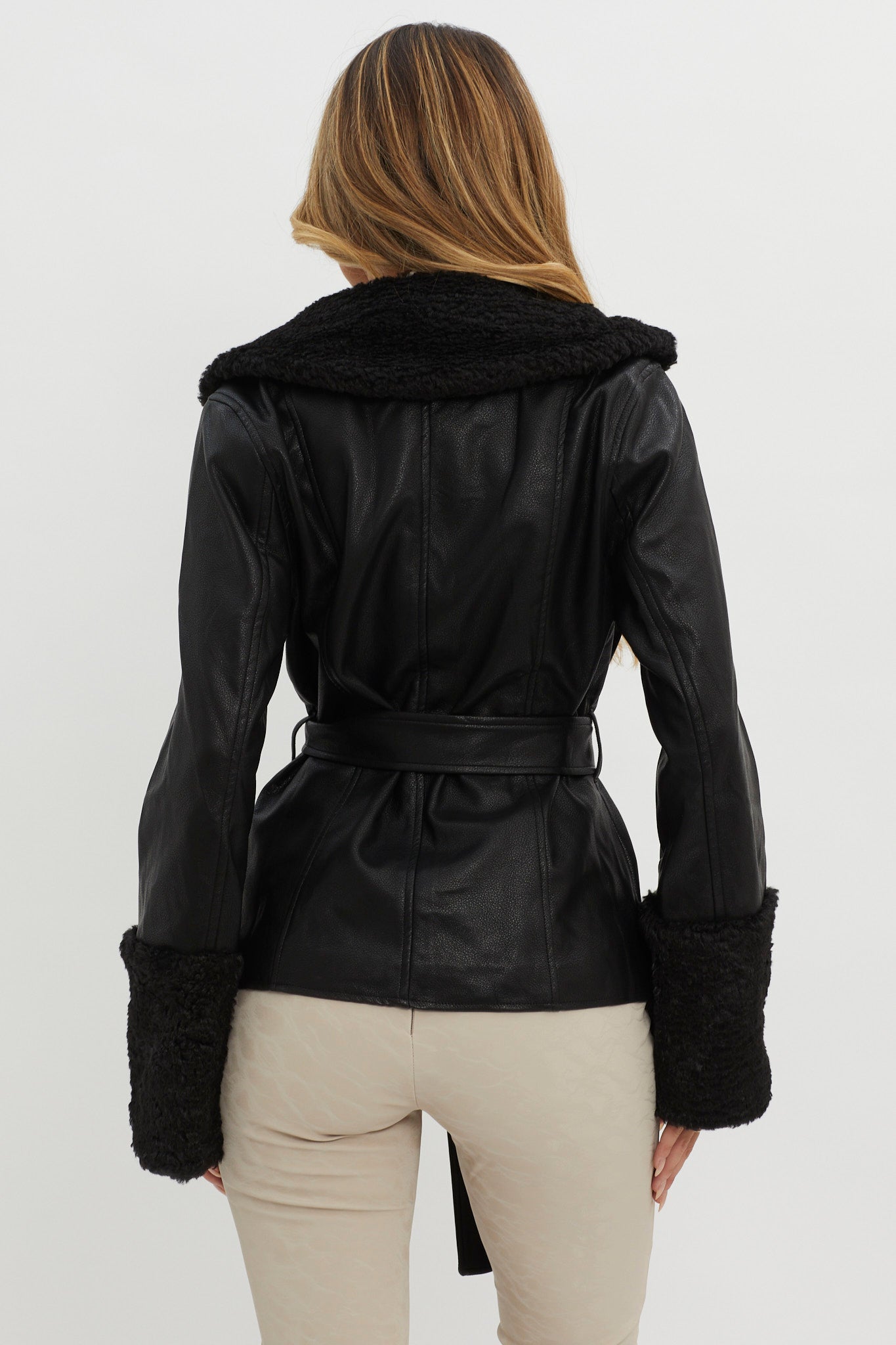 Fireside Teddy Lapel Jacket Black by Selfie Leslie