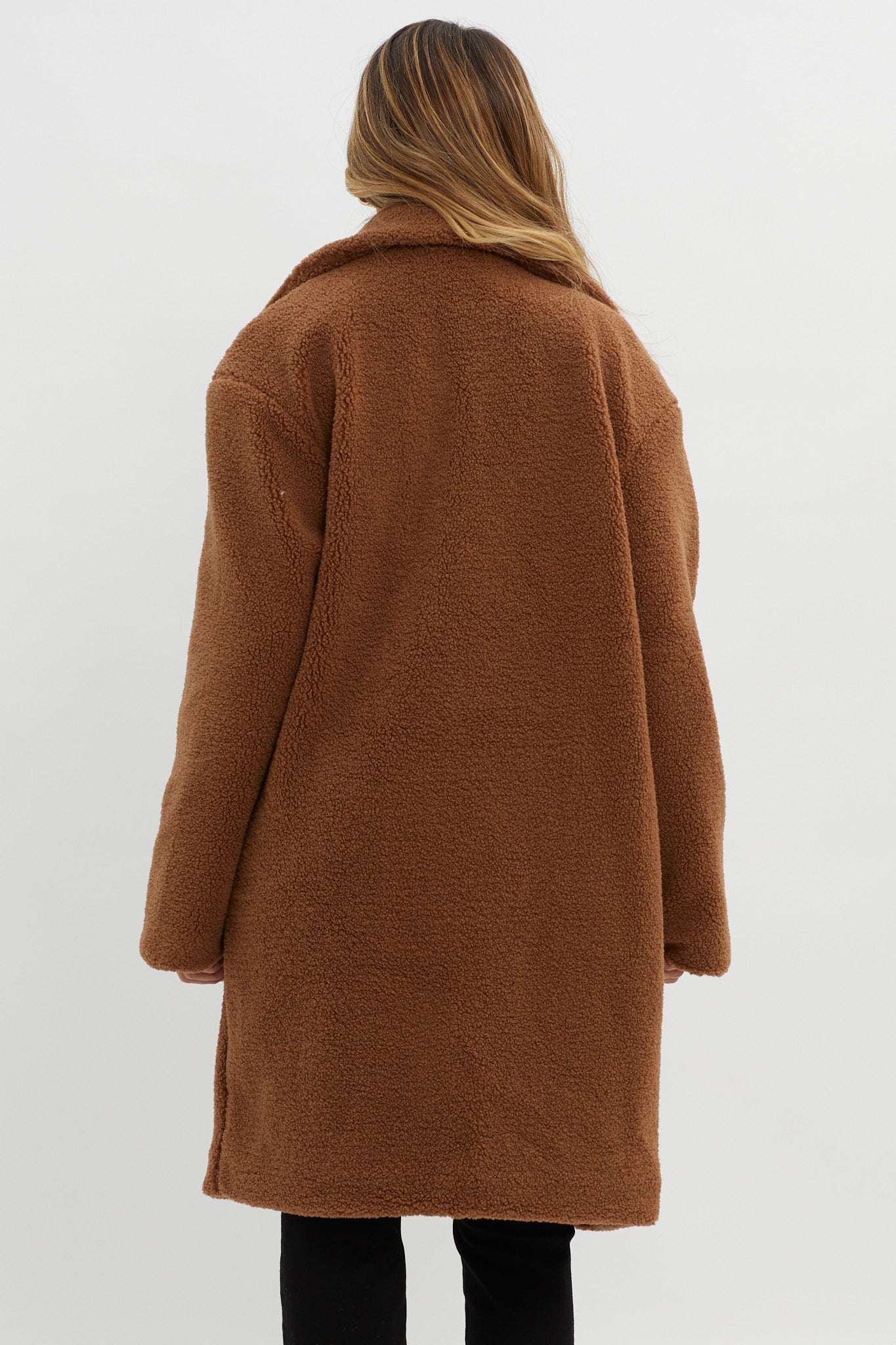 Alaska Long Side Pocket Coat Mocha by Selfie Leslie