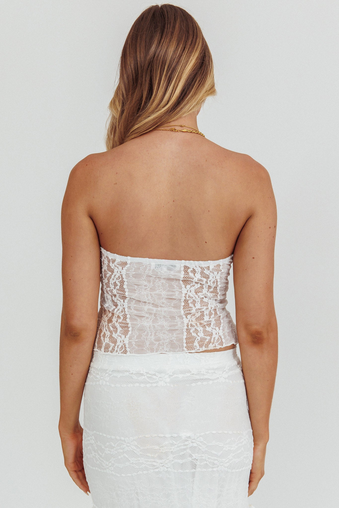 Laganas Lace Top White by Selfie Leslie