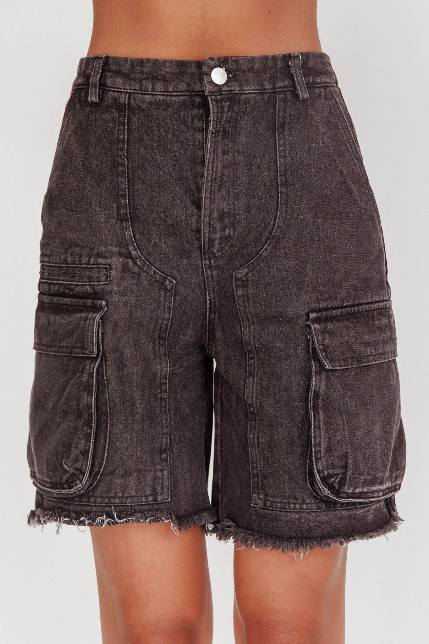 Shop the Tardy Cargo Short Jorts Black - Main Image