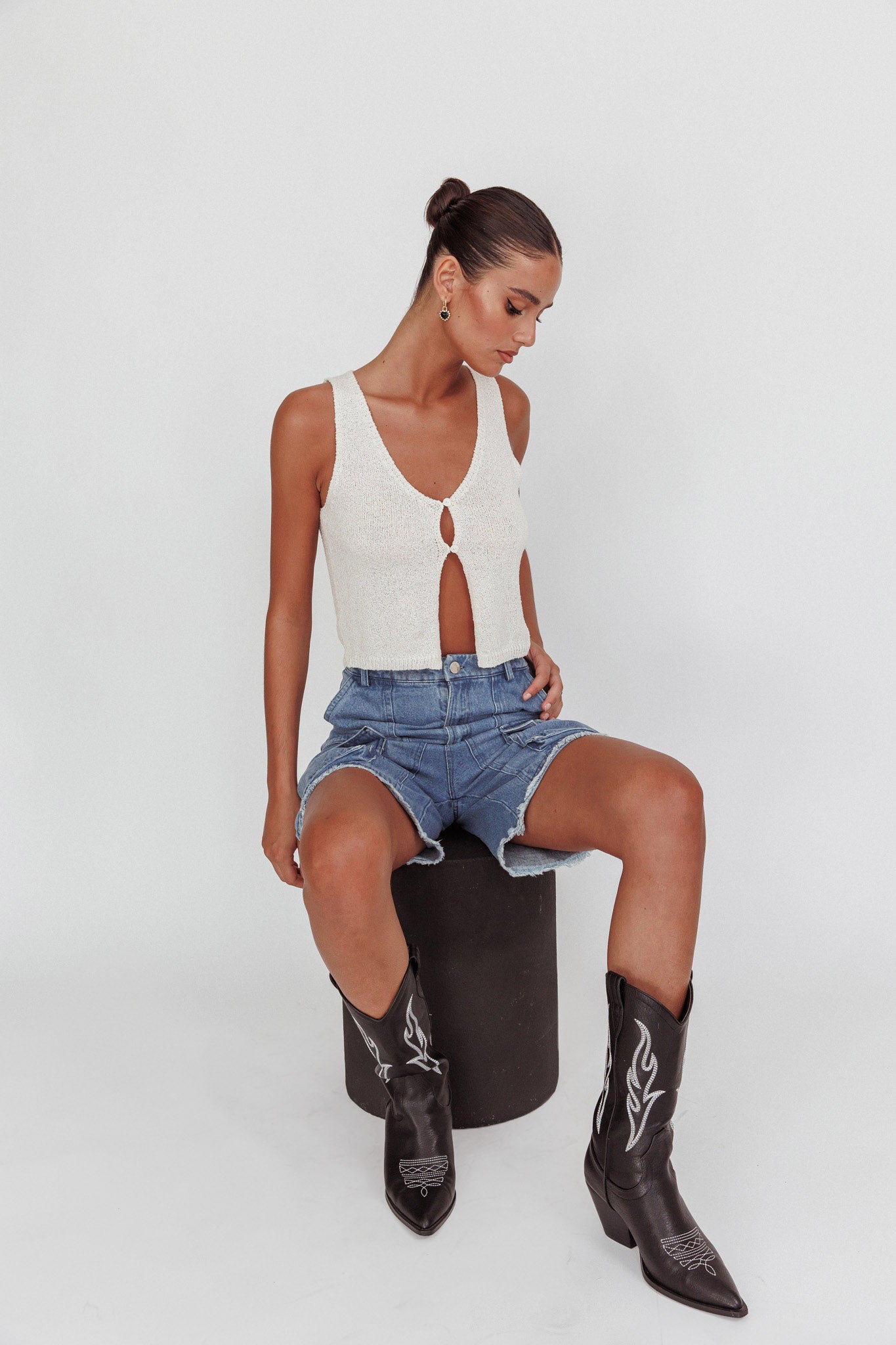 Shop the Tardy Cargo Short Jorts Denim