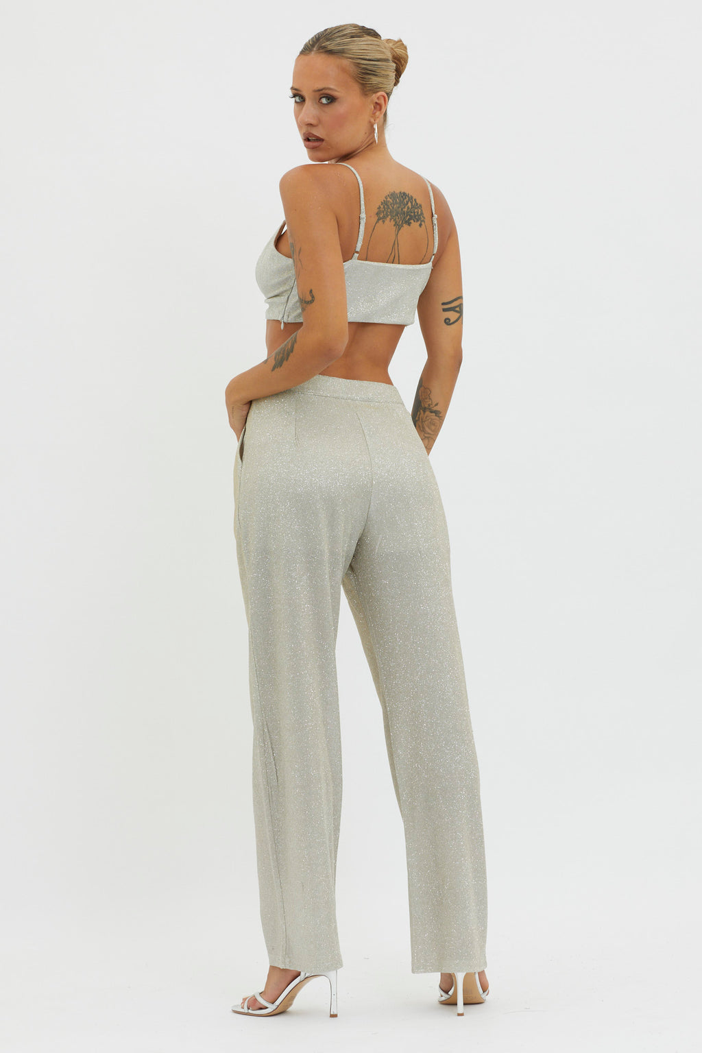 Joyeux Straight Leg Pants Champagne by Selfie Leslie