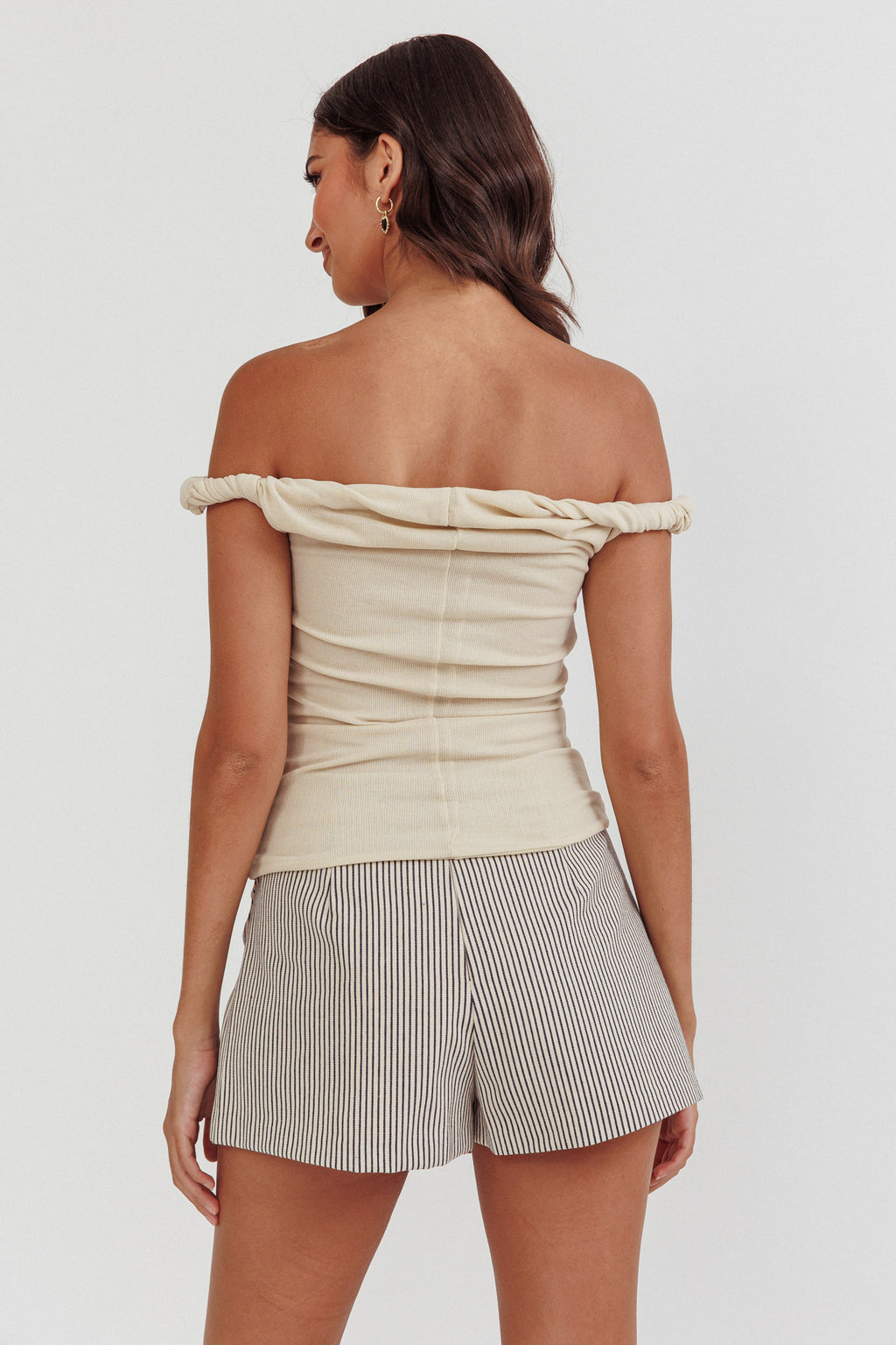 Teri Rolled Off-Shoulder Top Oat by Selfie Leslie