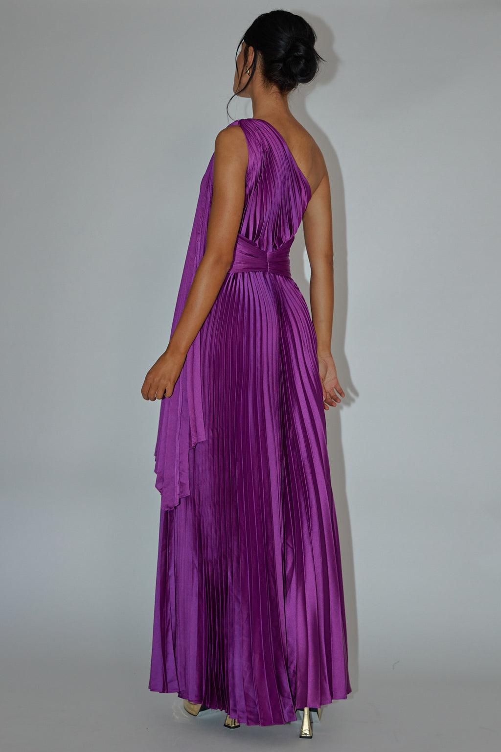 laxmi accordion pleat maxi dress moss Laxmi Accordion Pleat Maxi Dress Purple