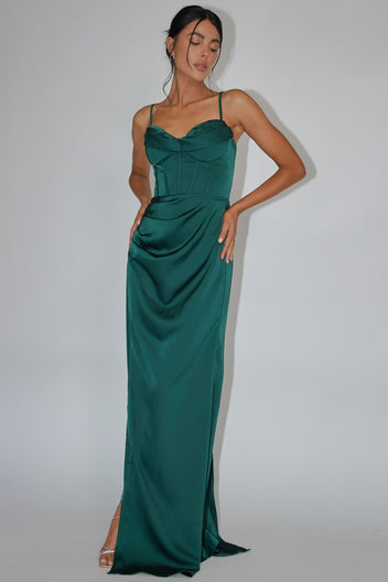 Split Sweetheart Neck Tube Maxi Dress main image 1