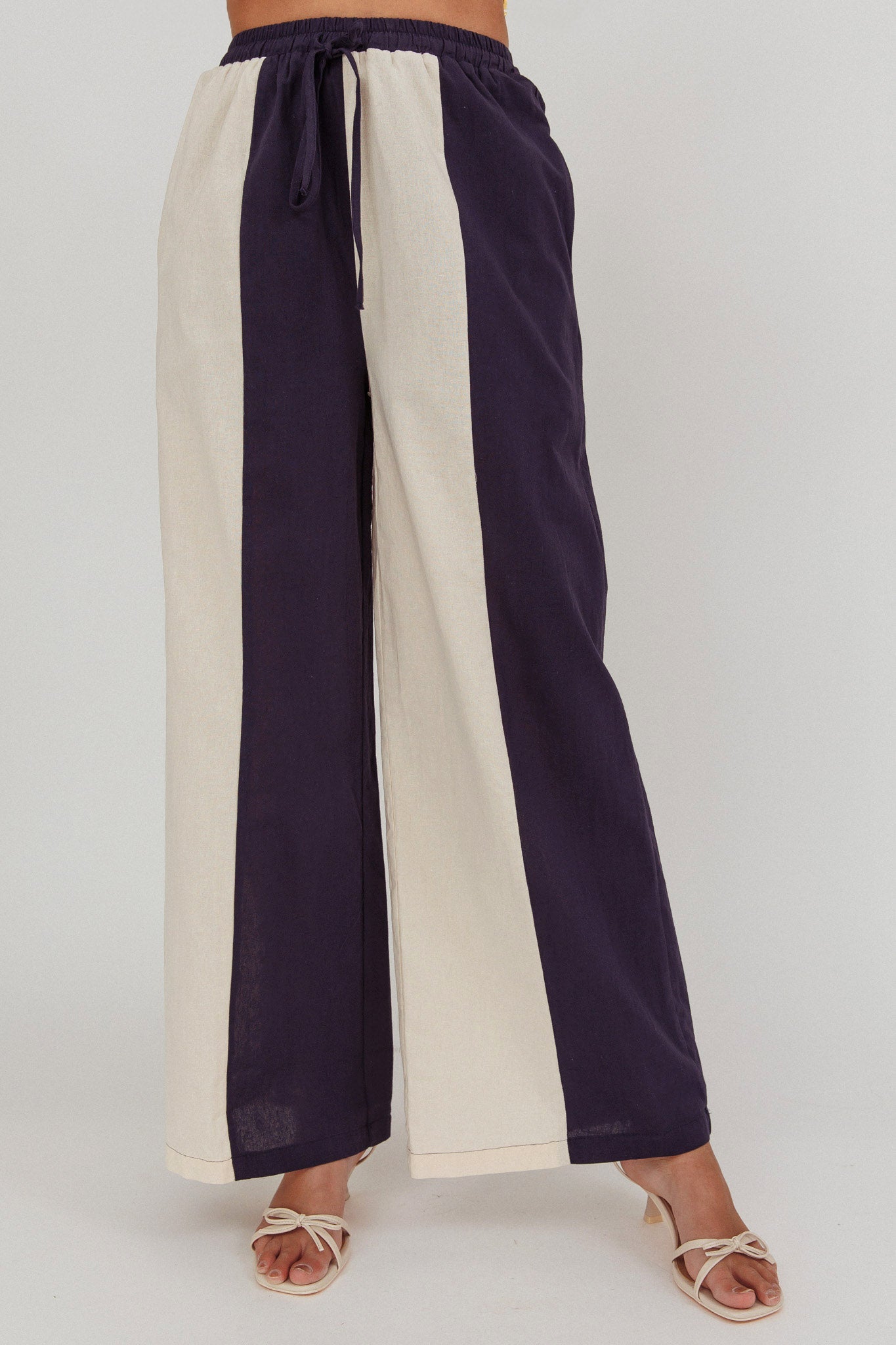 Dream Girl Contrast Wide Leg Pant Midnight by Selfie Leslie