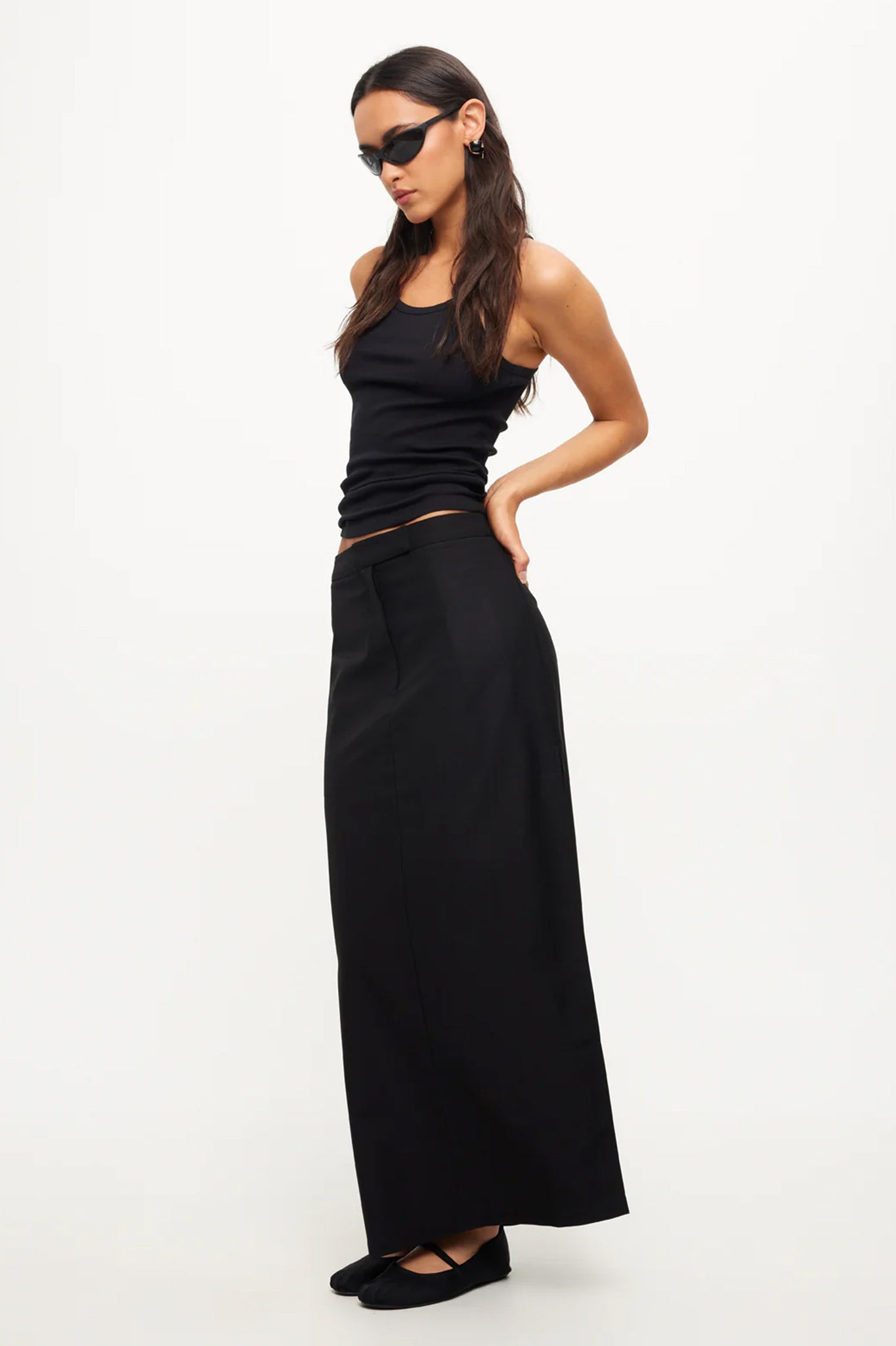 LIONESS Mariah Maxi Skirt Onyx by Selfie Leslie