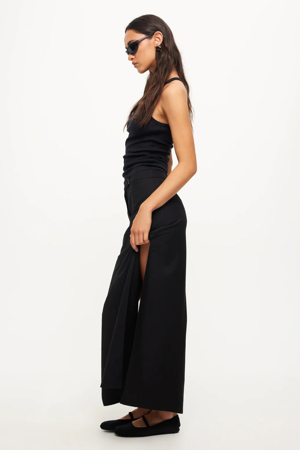 LIONESS Mariah Maxi Skirt Onyx by Selfie Leslie