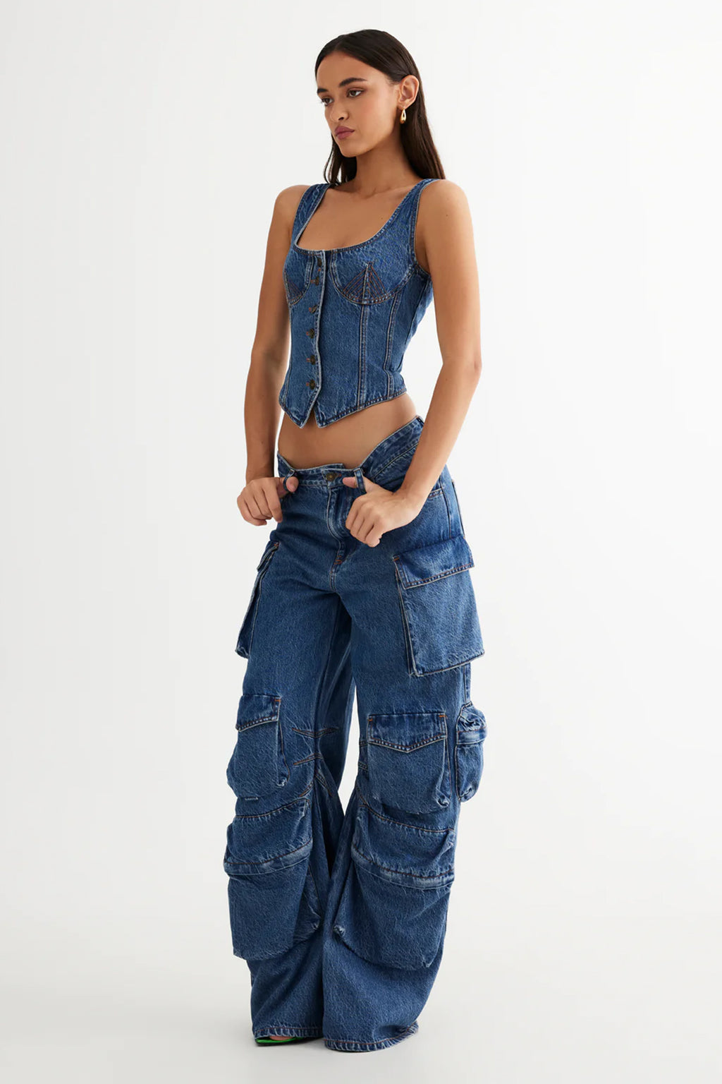 LIONESS Smokeshow Jean Blue Denim by Selfie Leslie