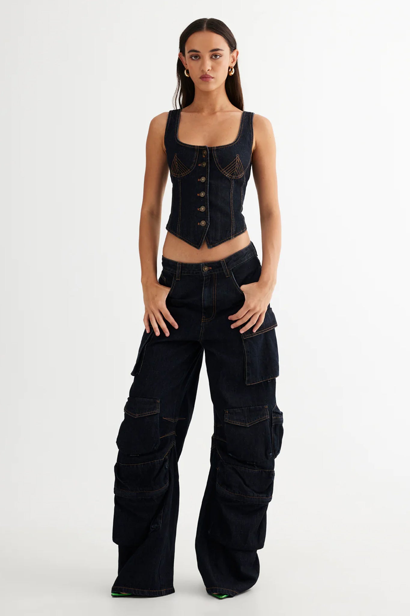 LIONESS Smokeshow Jean Dark Denim by Selfie Leslie