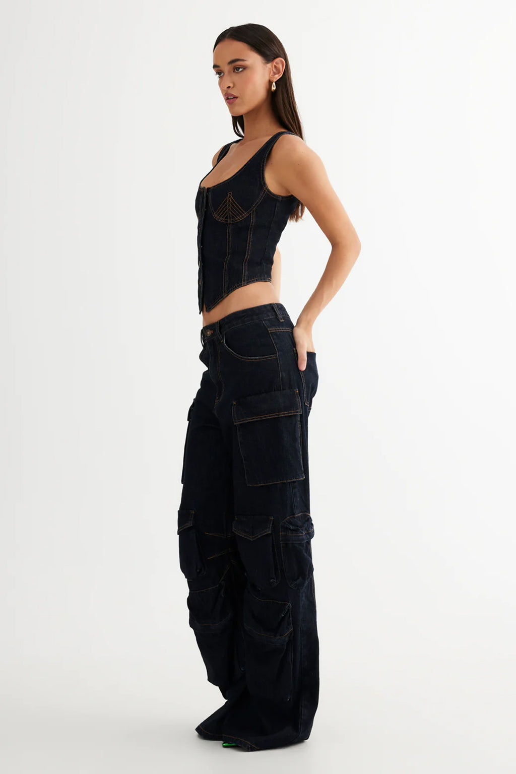 LIONESS Smokeshow Jean Dark Denim by Selfie Leslie