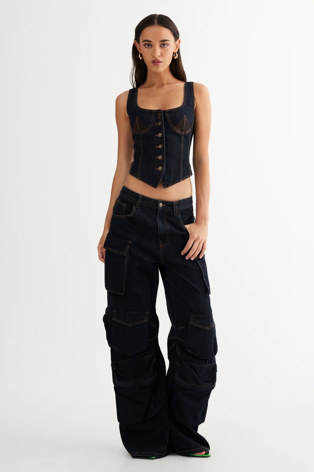 LIONESS Smokeshow Jean Dark Denim by Selfie Leslie