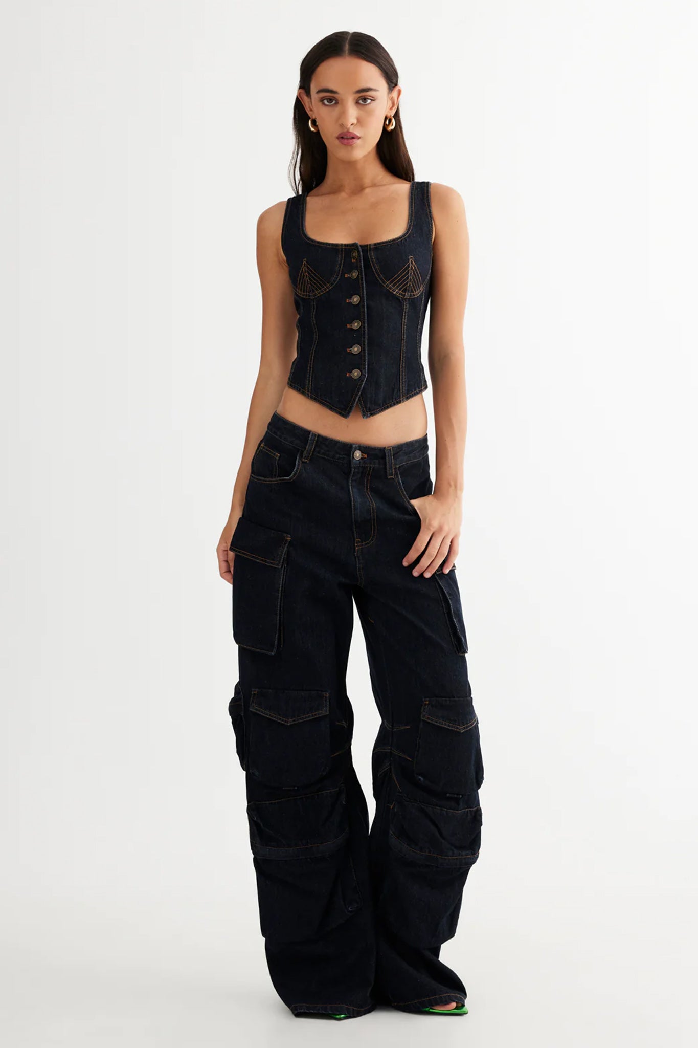 LIONESS Smokeshow Jean Dark Denim by Selfie Leslie