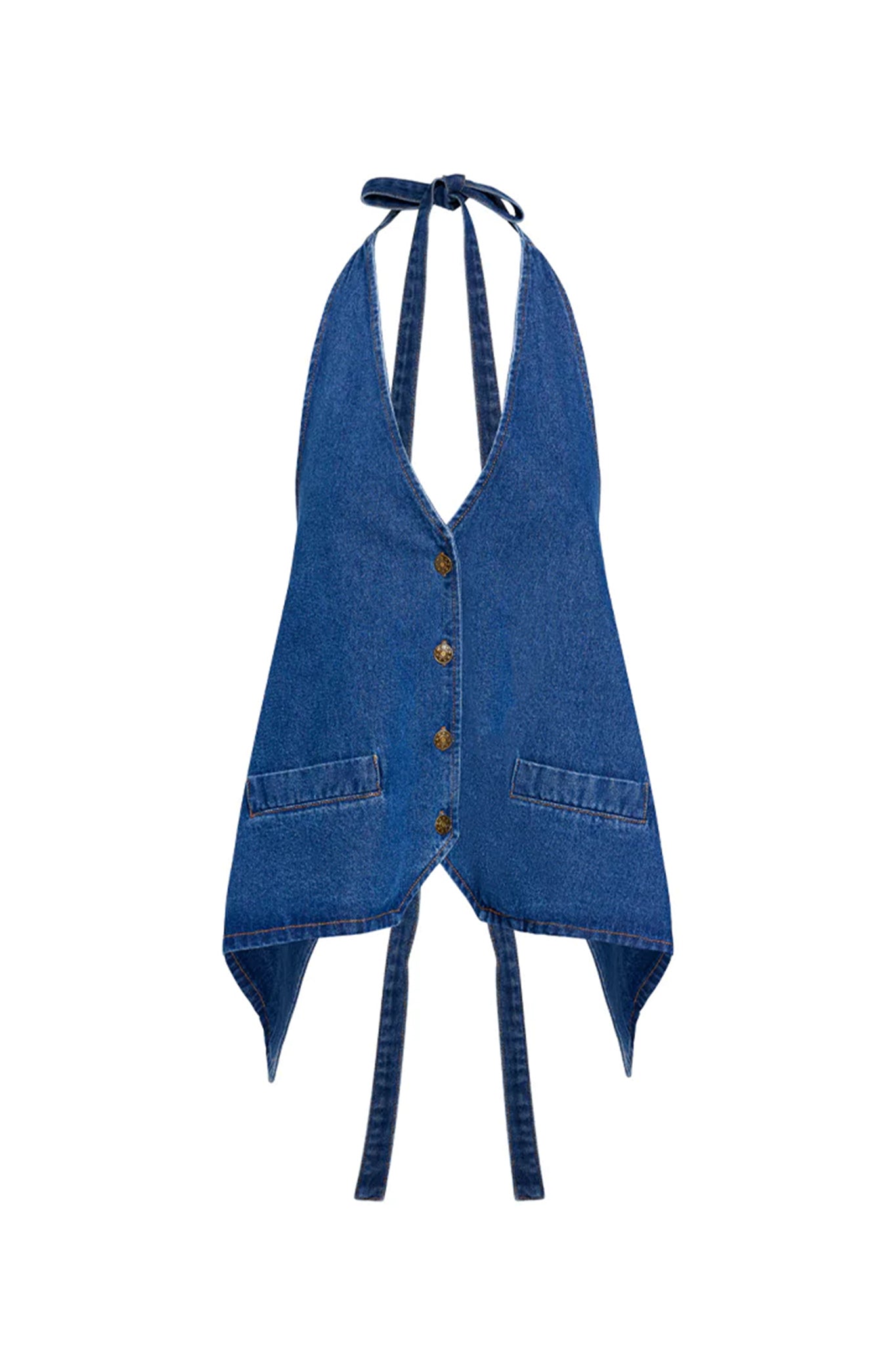 LIONESS Hills Halter Dark Denim by Selfie Leslie