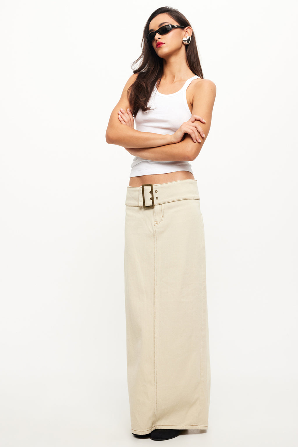 Lioness Uma Denim Midi Ecru by Selfie Leslie