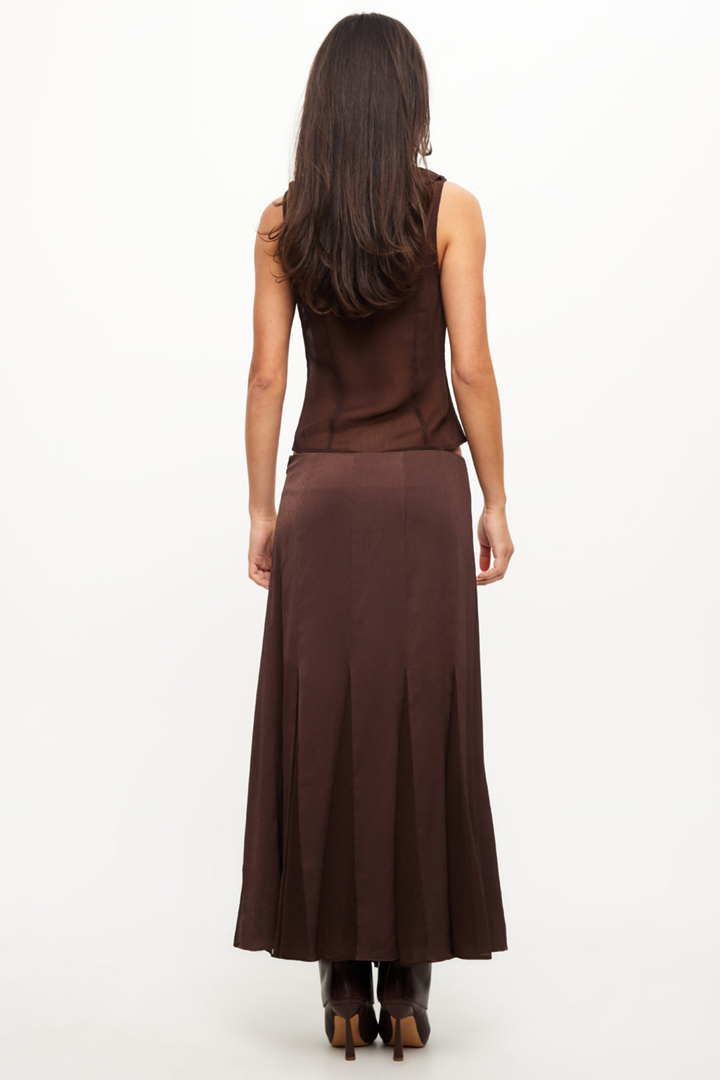 Lioness Rose Maxi Skirt Chocolate by Selfie Leslie