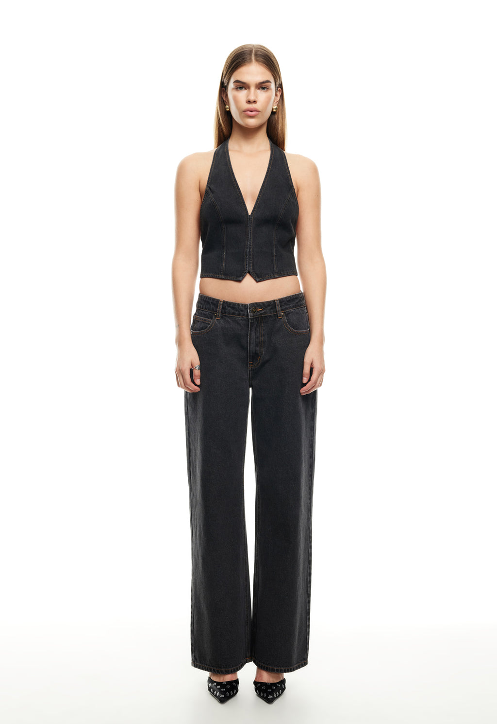 LIONESS Je Suis Halter Charcoal by Selfie Leslie
