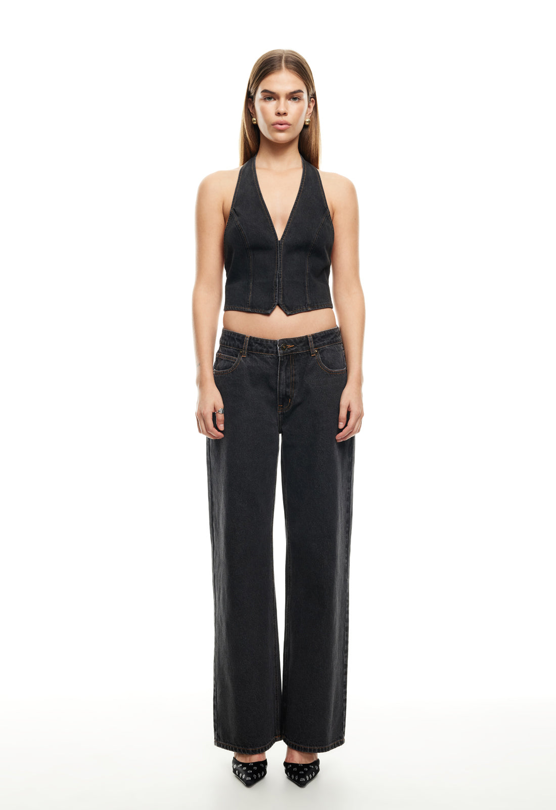 LIONESS Je Suis Halter Charcoal by Selfie Leslie