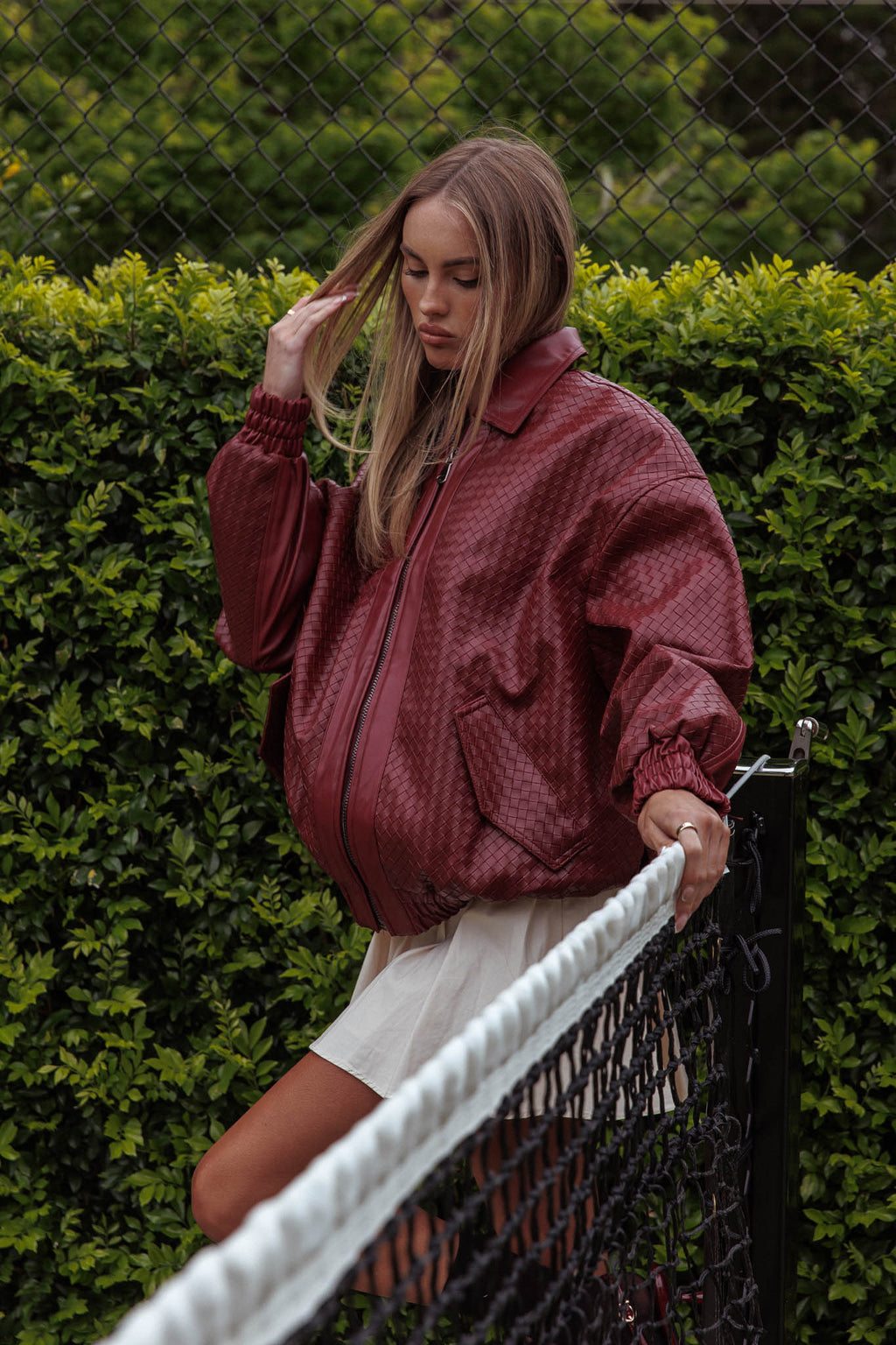 LIONESS Kenny Bomber Burgundy by Selfie Leslie