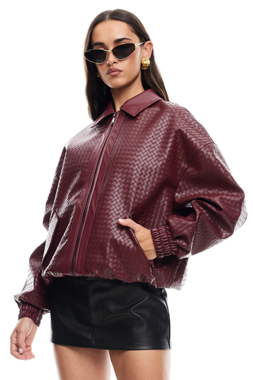 LIONESS Kenny Bomber Burgundy by Selfie Leslie