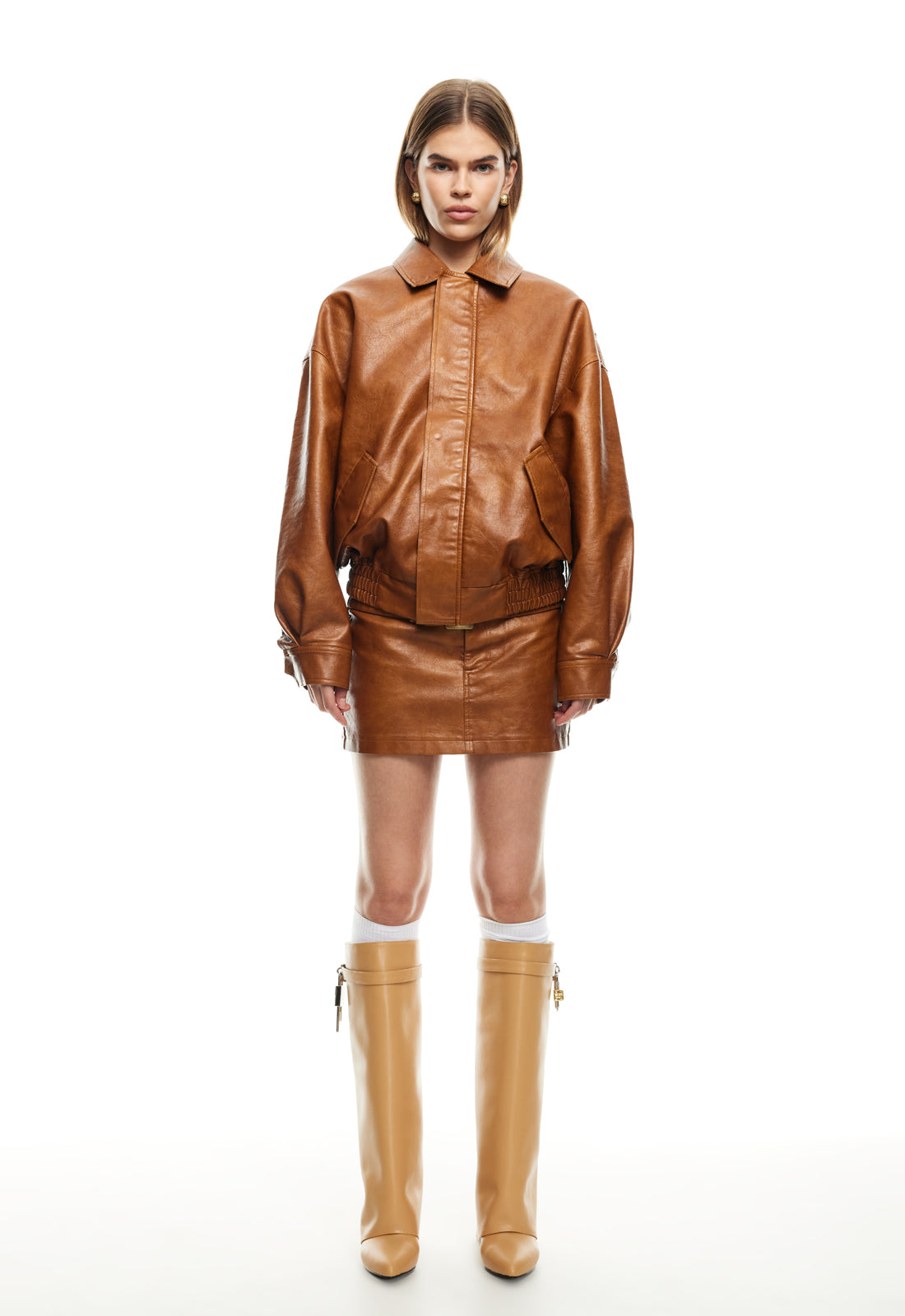 LIONESS Kenny Bomber Tan by Selfie Leslie