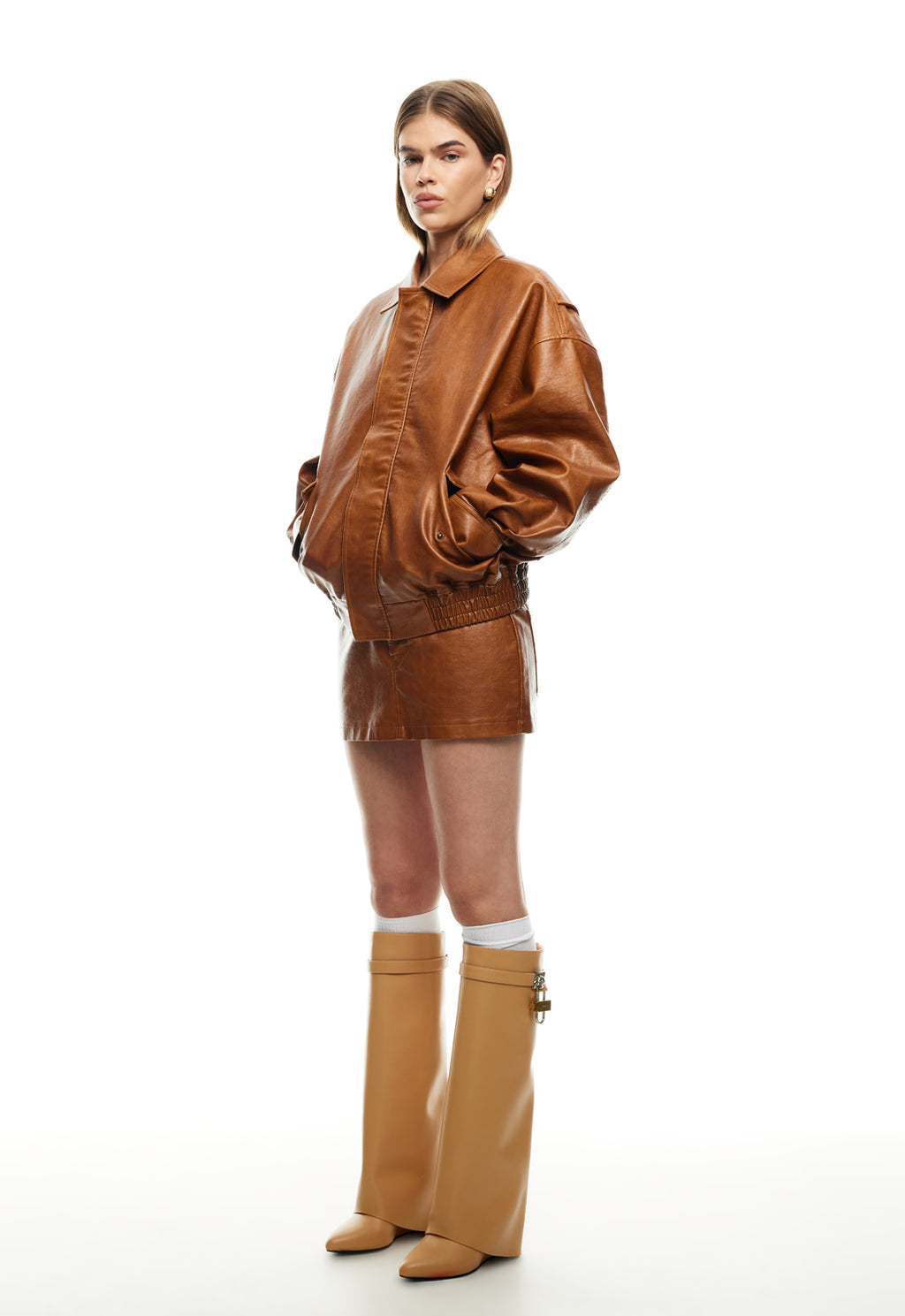 LIONESS Kenny Bomber Tan by Selfie Leslie