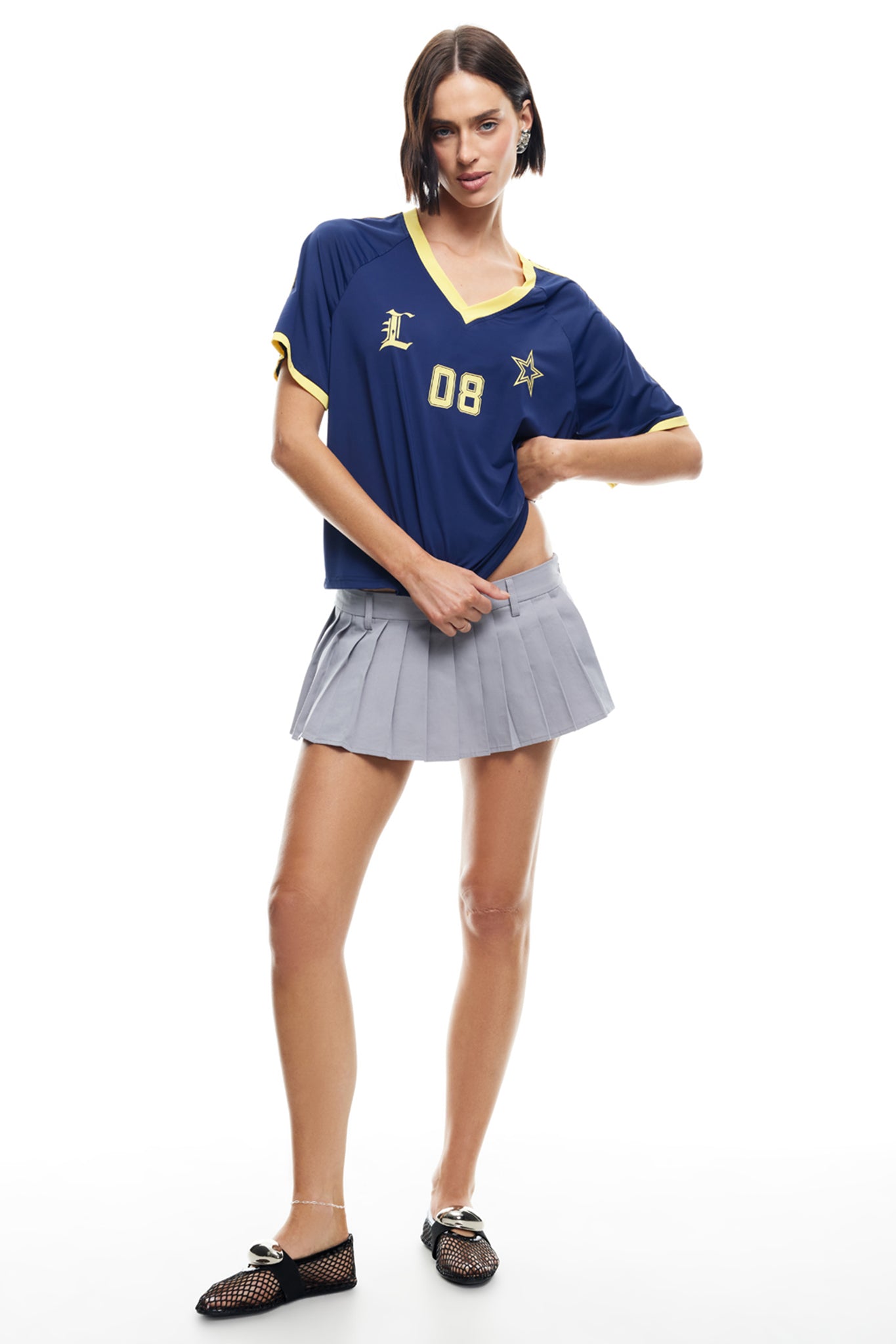 LIONESS RIDER MINI SKIRT SLATE by Selfie Leslie